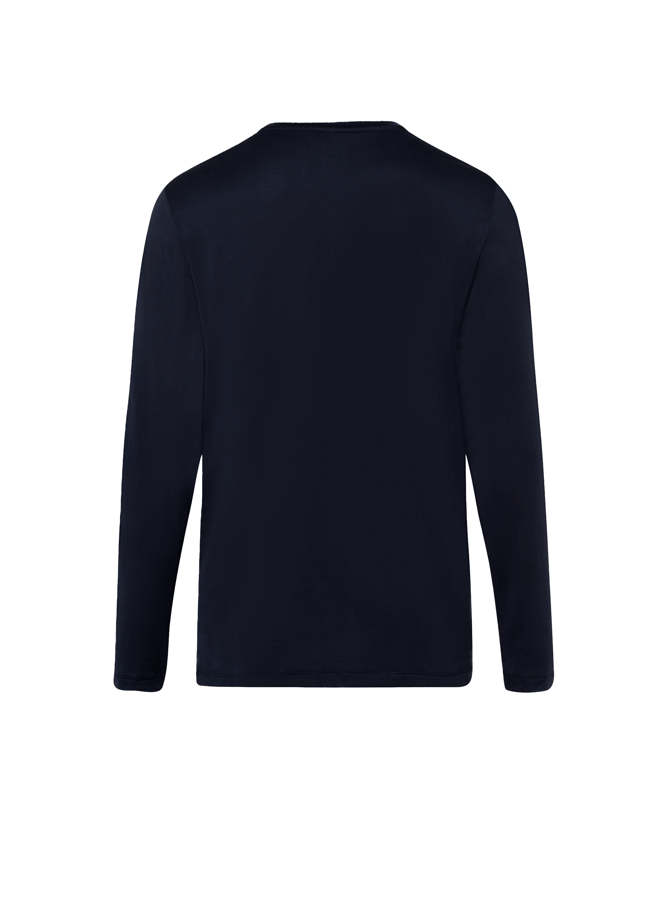 Long-sleeved cotton pyjama T-shirt HANRO Blue