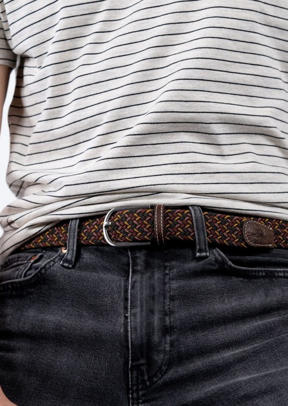 Ceinture tressée élastique multicolore BILLYBELT Multicolore