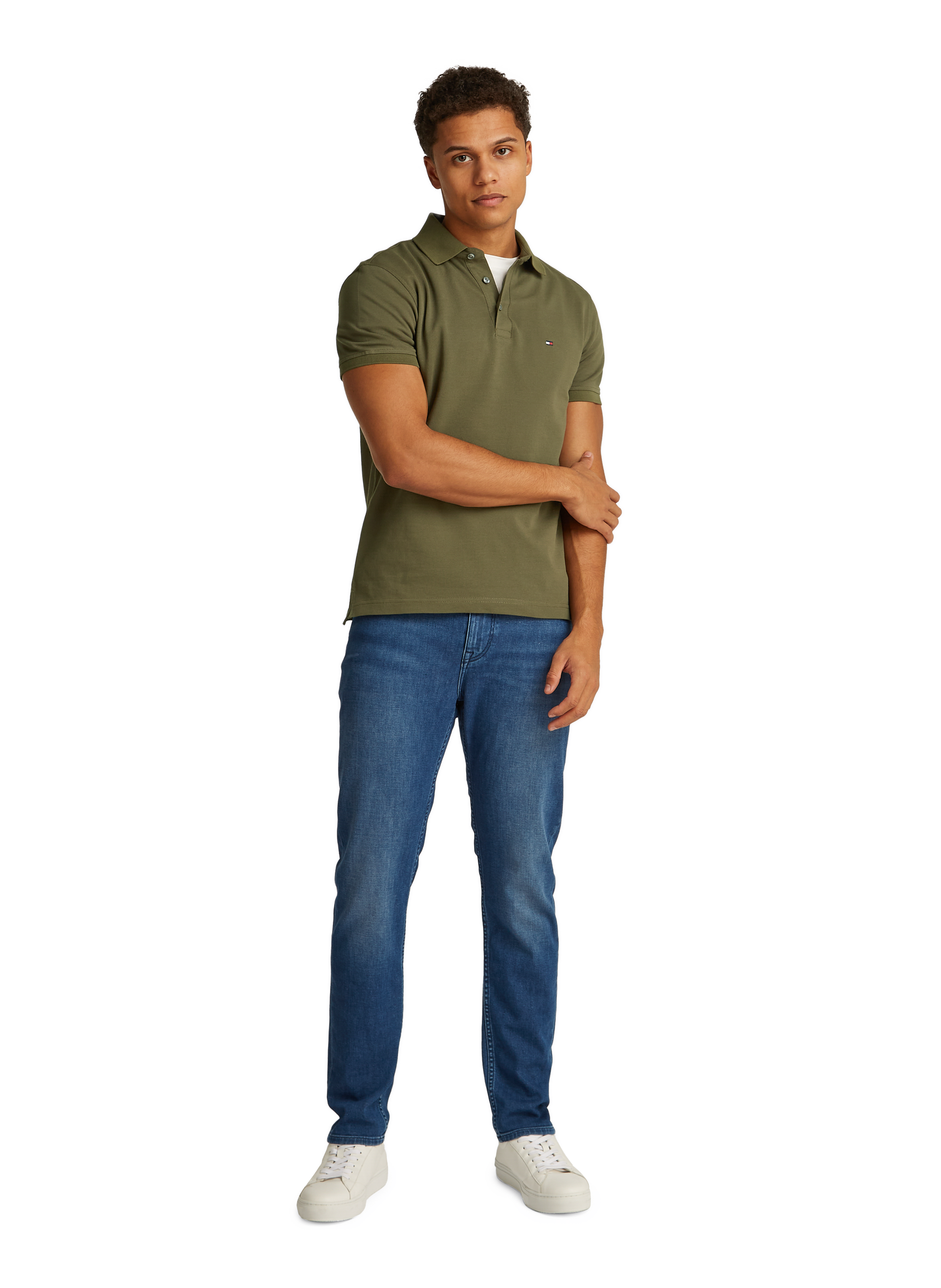 Cotton piqué polo shirt TOMMY HILFIGER Khaki