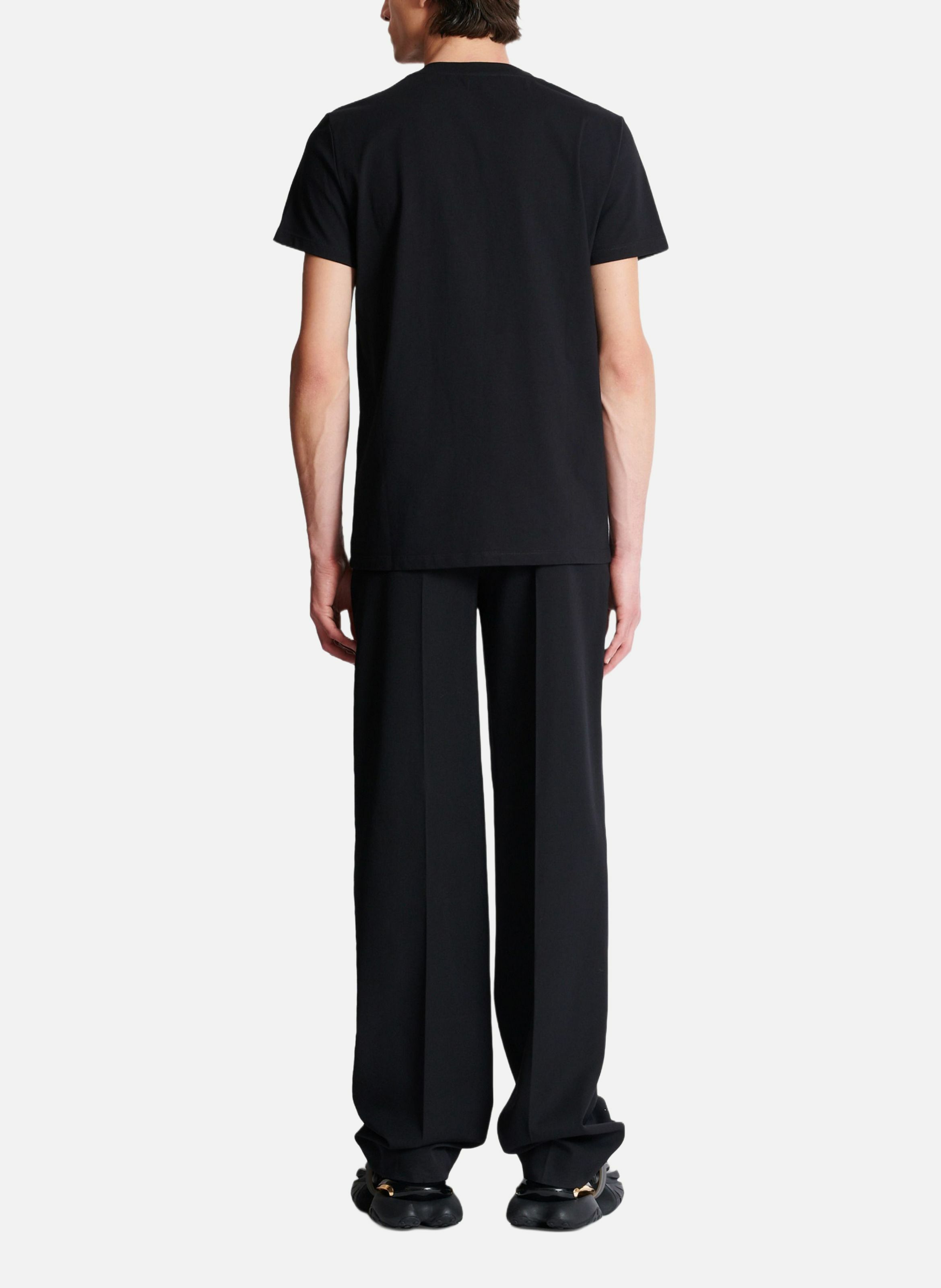 T-shirt à étiquette balmain couture BALMAIN Noir