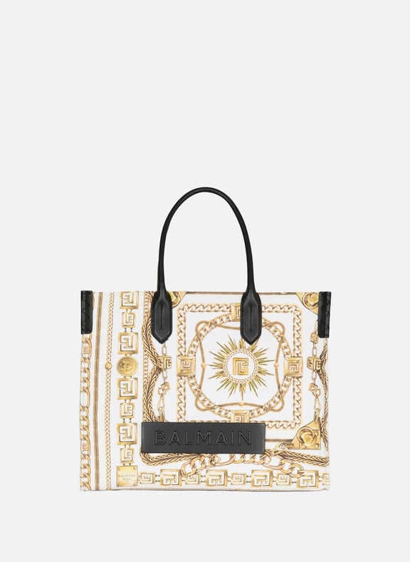 Sac cabas b-army medium en toile imprimée Doré by BALMAIN BALMAIN Sac cabas b-army medium en toile imprimée Doré