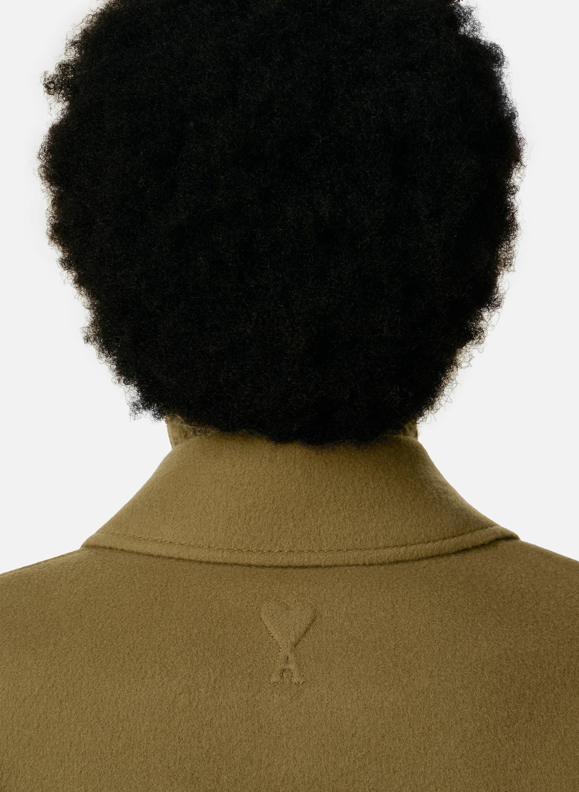 Blouson boule boutonné en laine AMI PARIS Vert