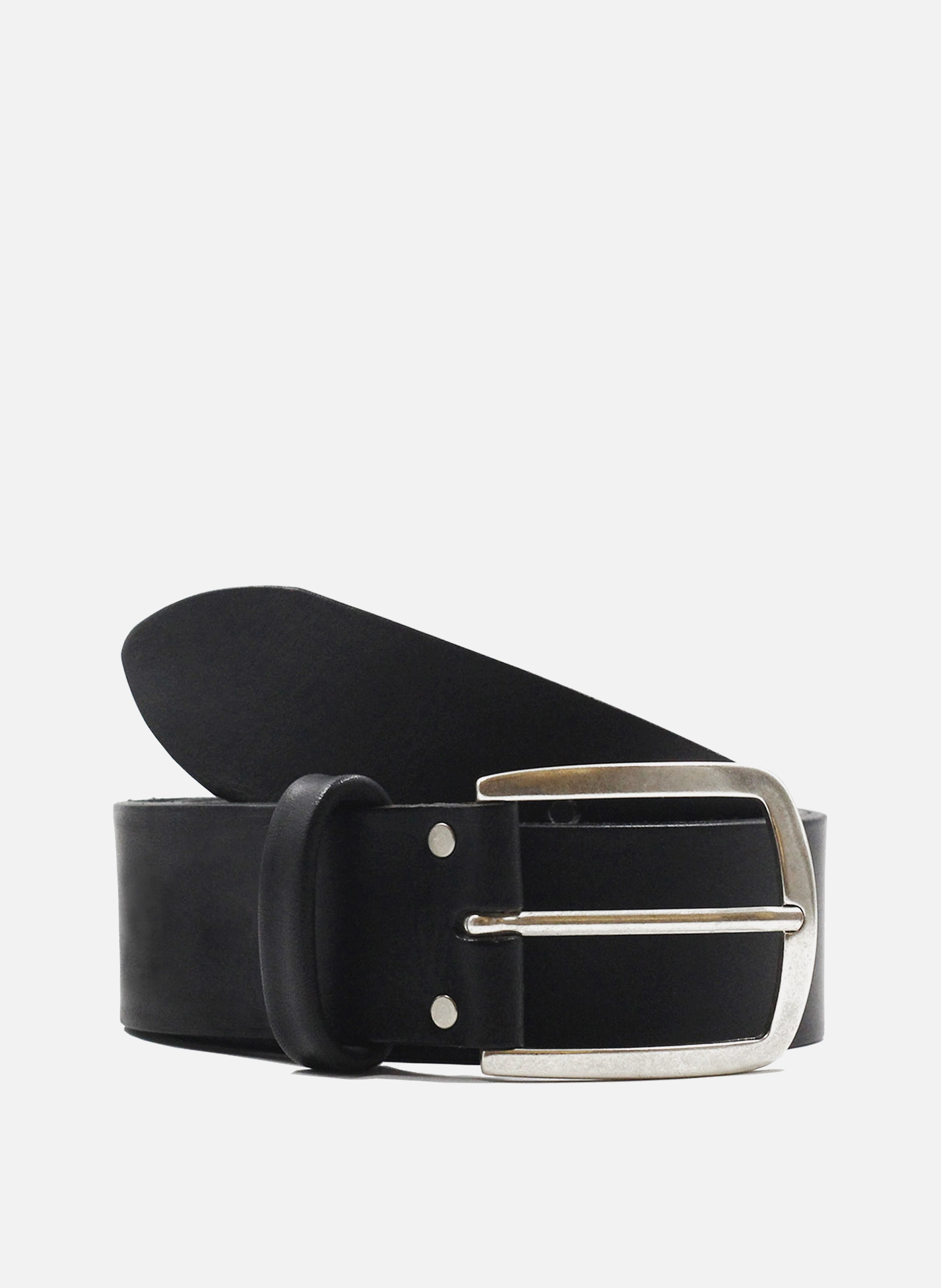 Ceinture paris cuir lisse JULES & JENN Noir