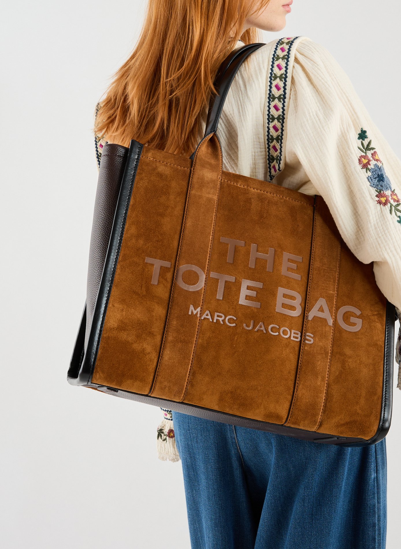 Sac cabas The Suede Large Tote  MARC JACOBS Marron