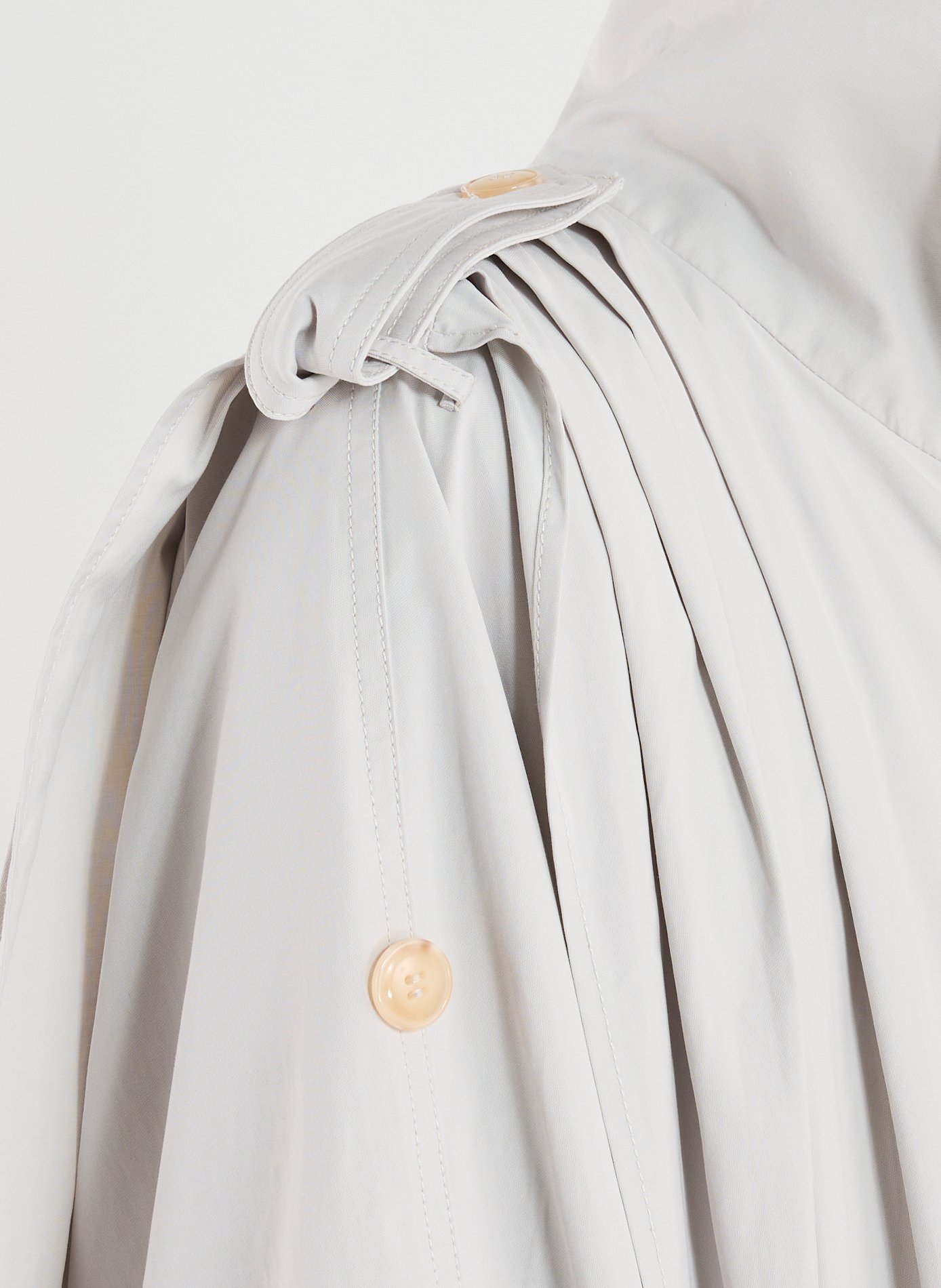 Manteau imperméable long en coton mélangé VIKTORIA CHAN Gris