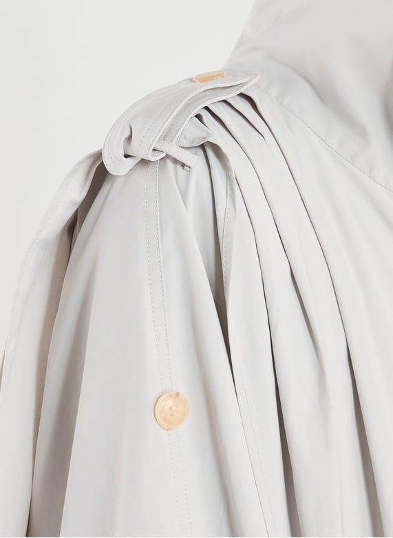 Long waterproof coat in blended cotton | Grey by VIKTORIA CHAN Long waterproof coat in blended cotton Grey