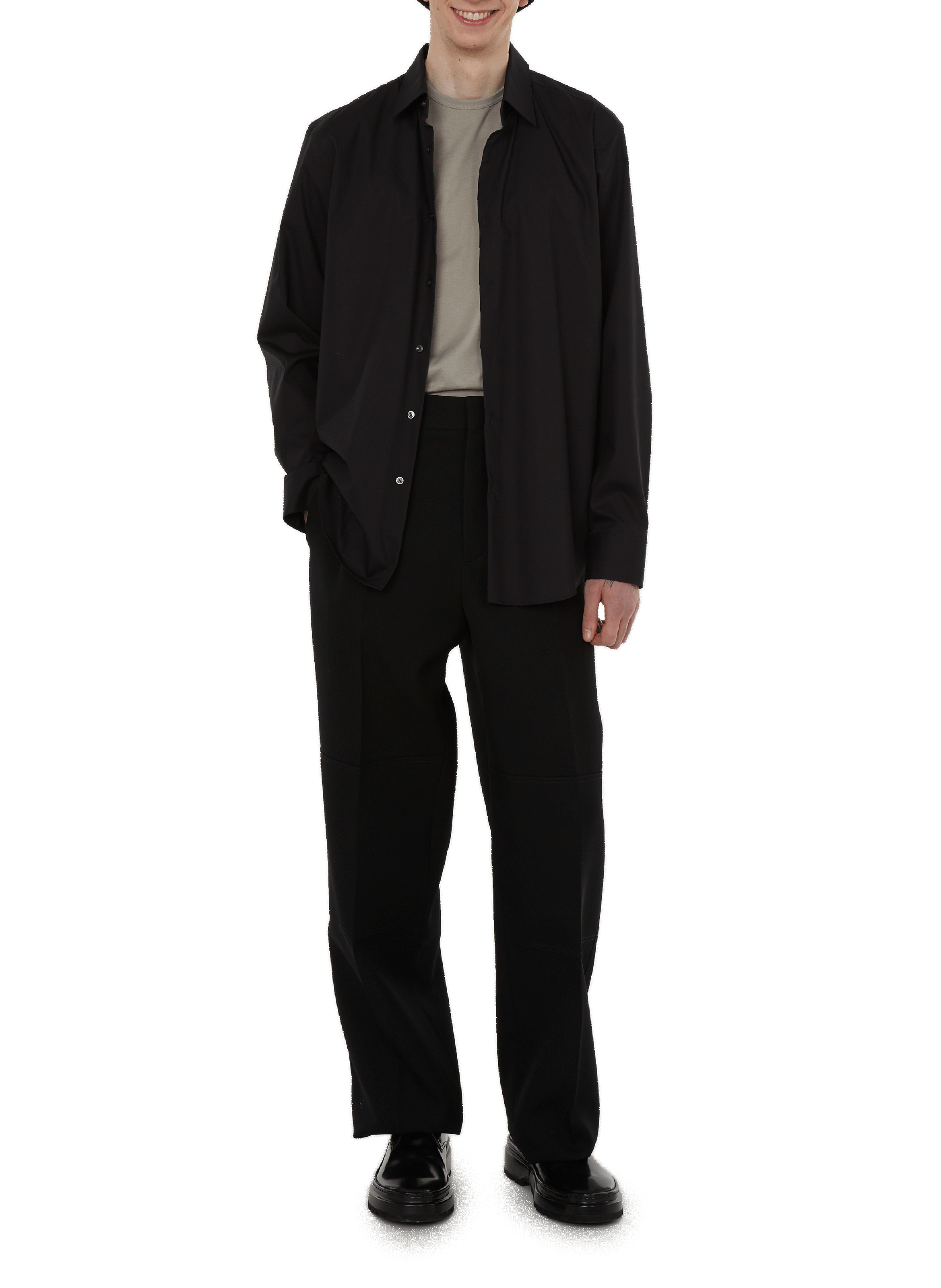 Chemise en coton BOSS Noir