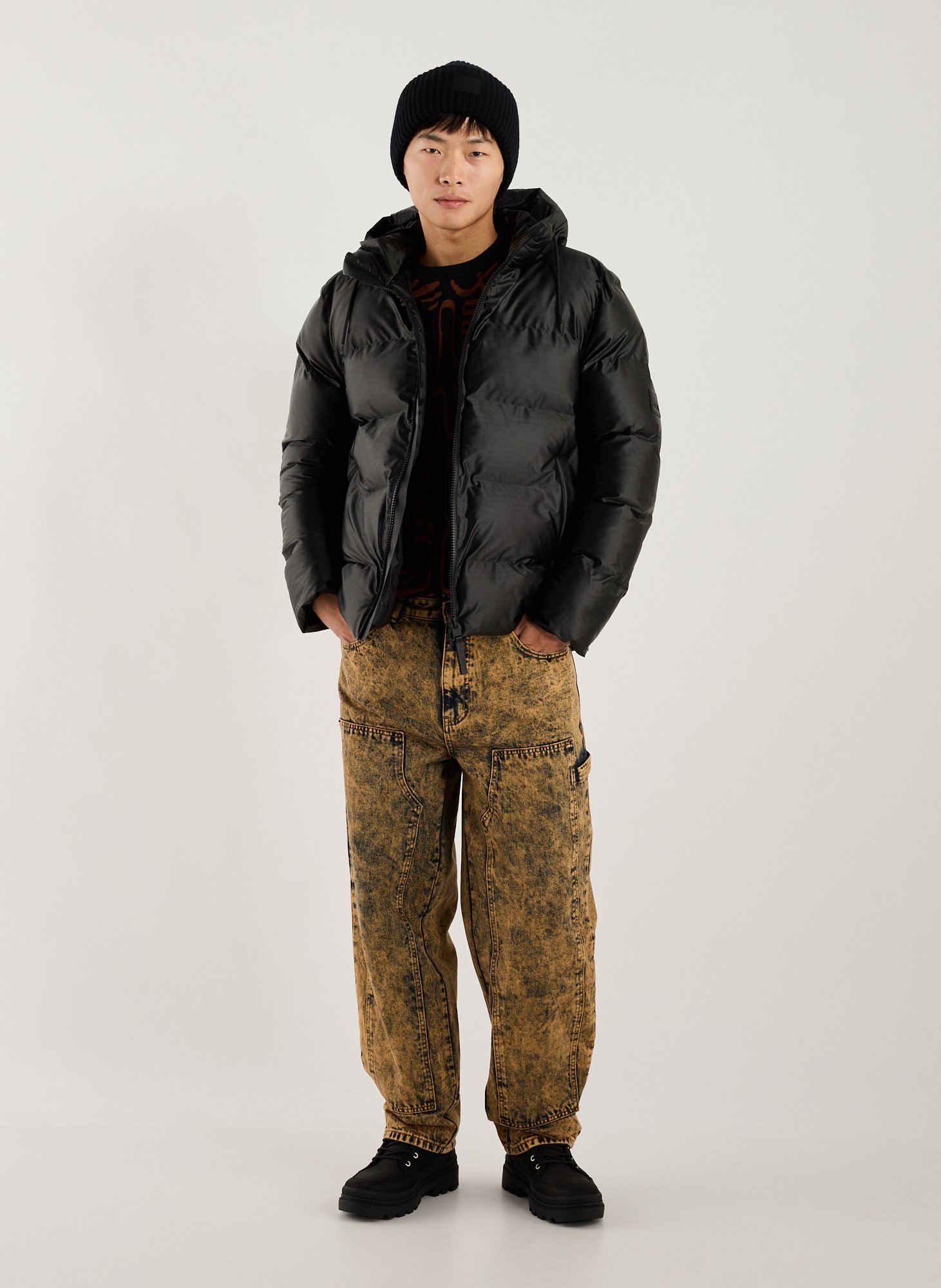 Doudoune Alta matelassée à capuche RAINS Noir