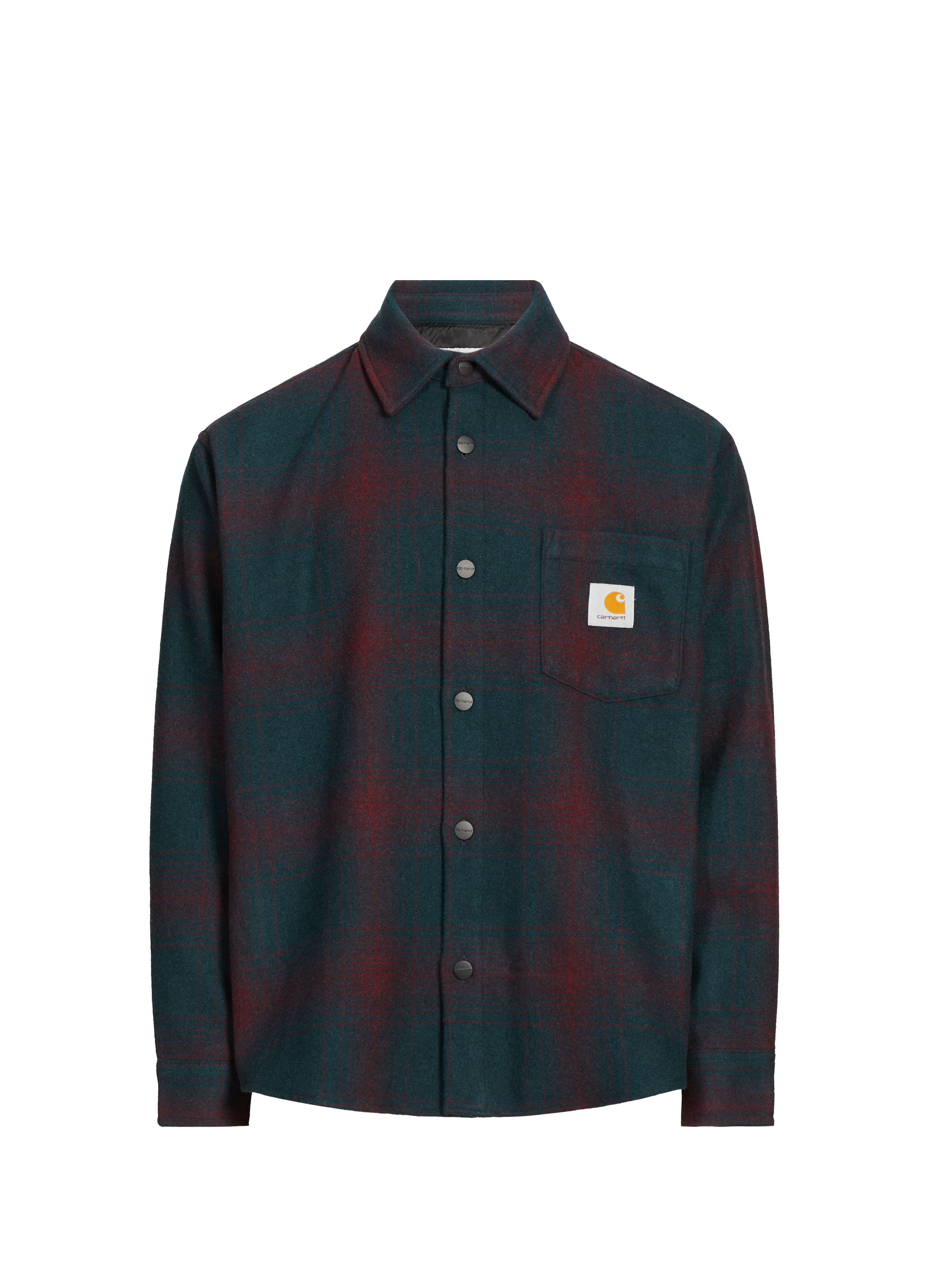 Shirt with classic collar in blended wool CARHARTT WIP Green