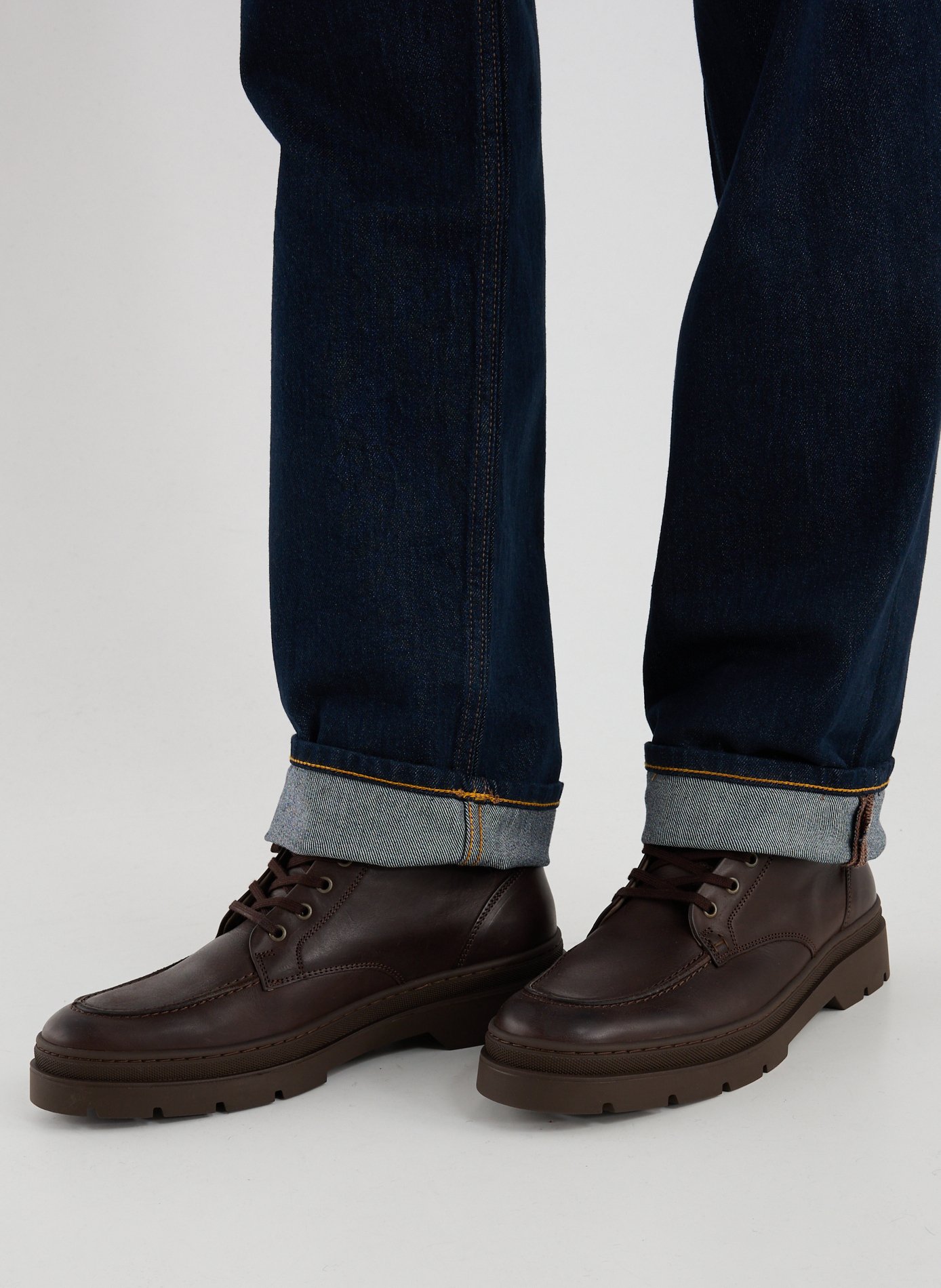 Cowhide leather ankle boots HACKETT Brown