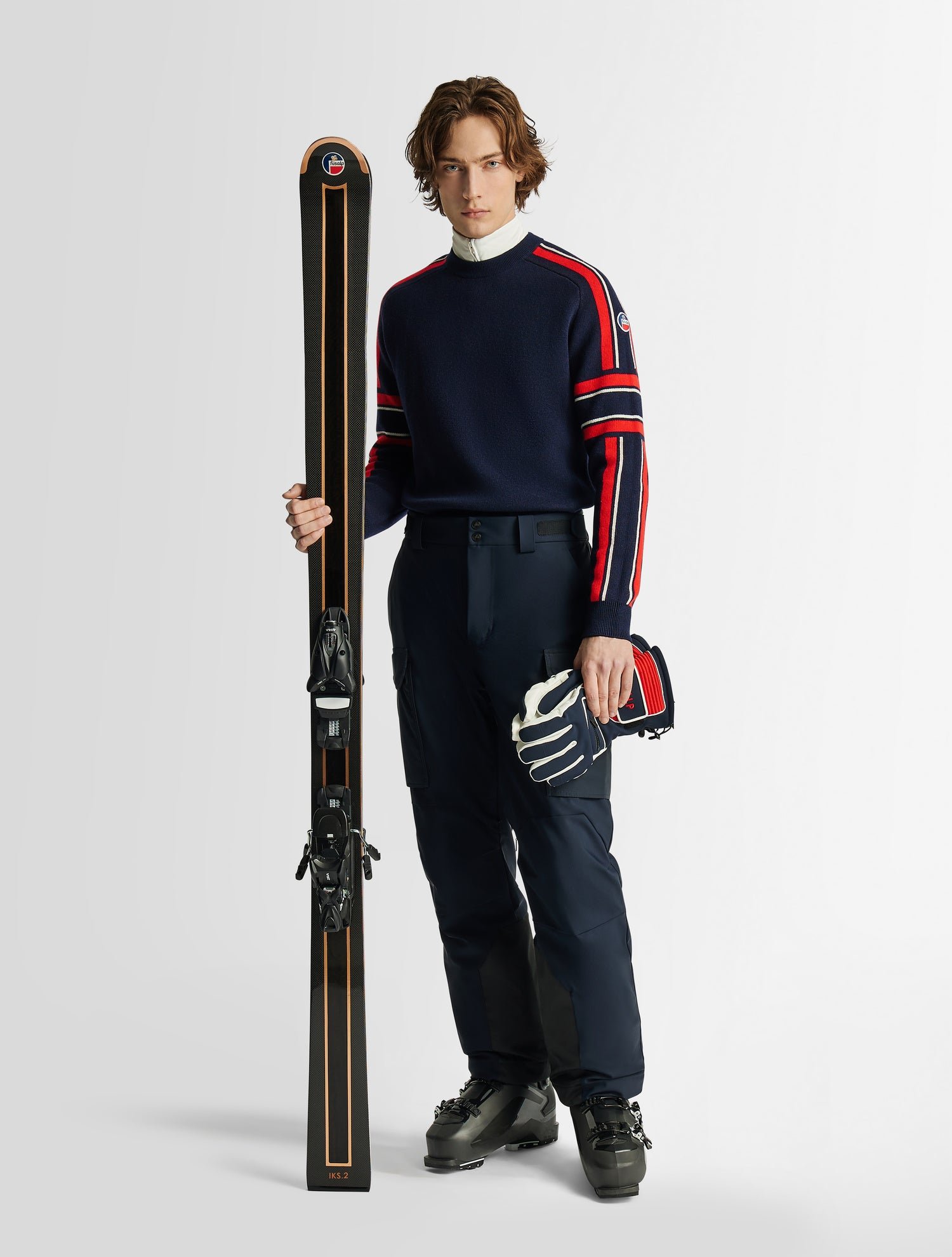 Pull spectavia col rond coupe regular FUSALP Bleu