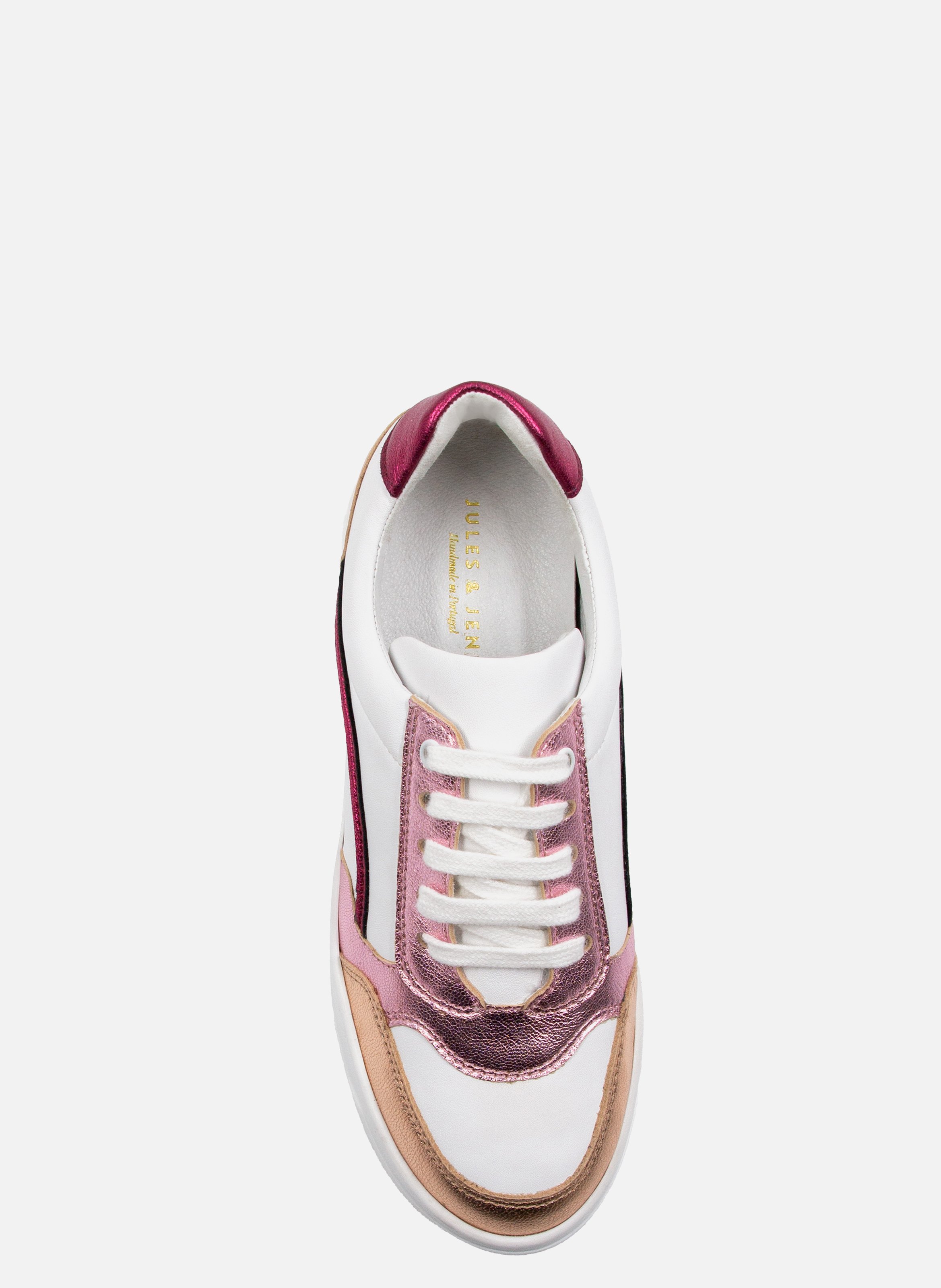 Baskets vintage cuir JULES & JENN Blanc