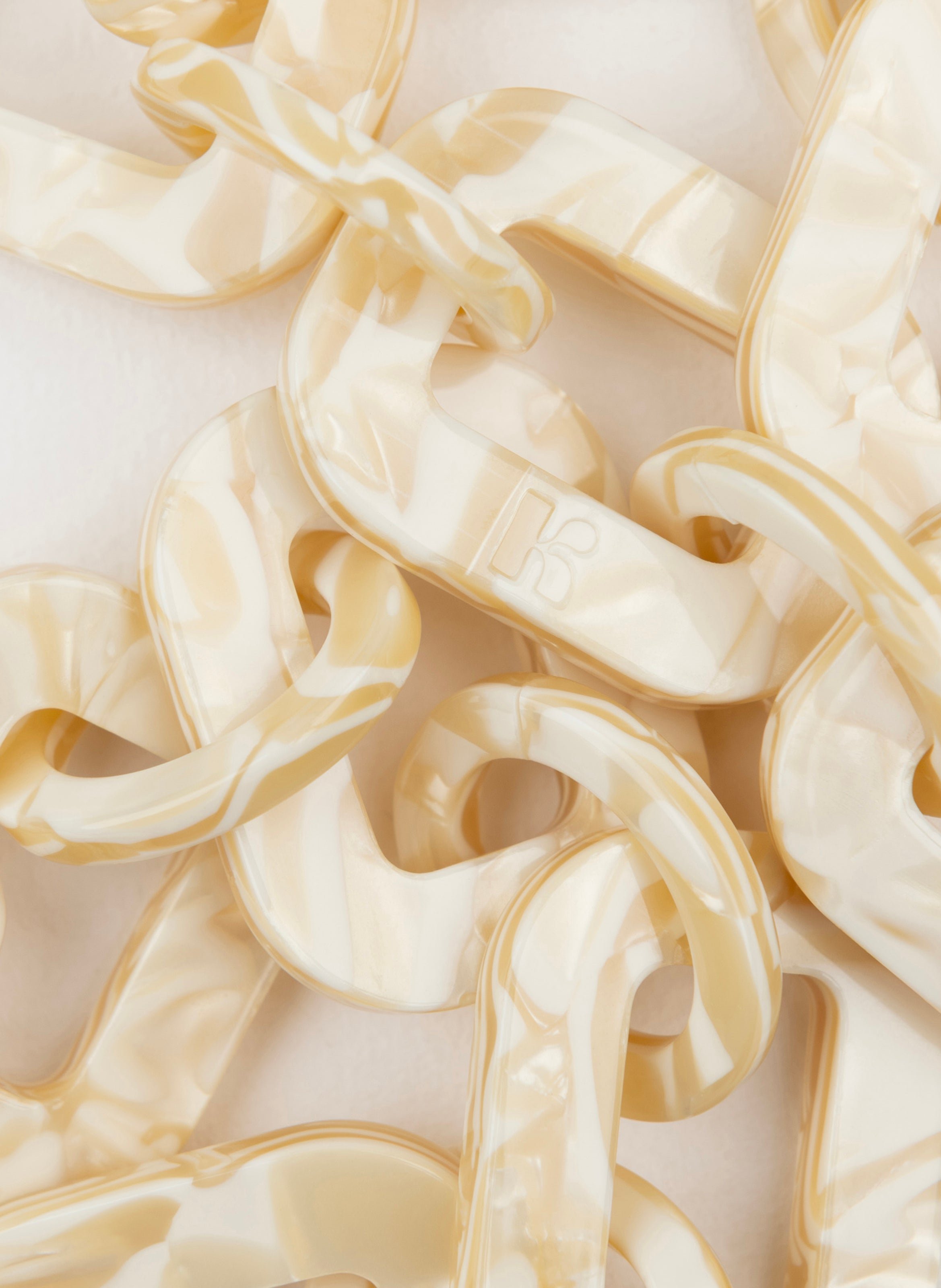 Bracelet astre en acétate de cellulose KURAGE GINZA Beige