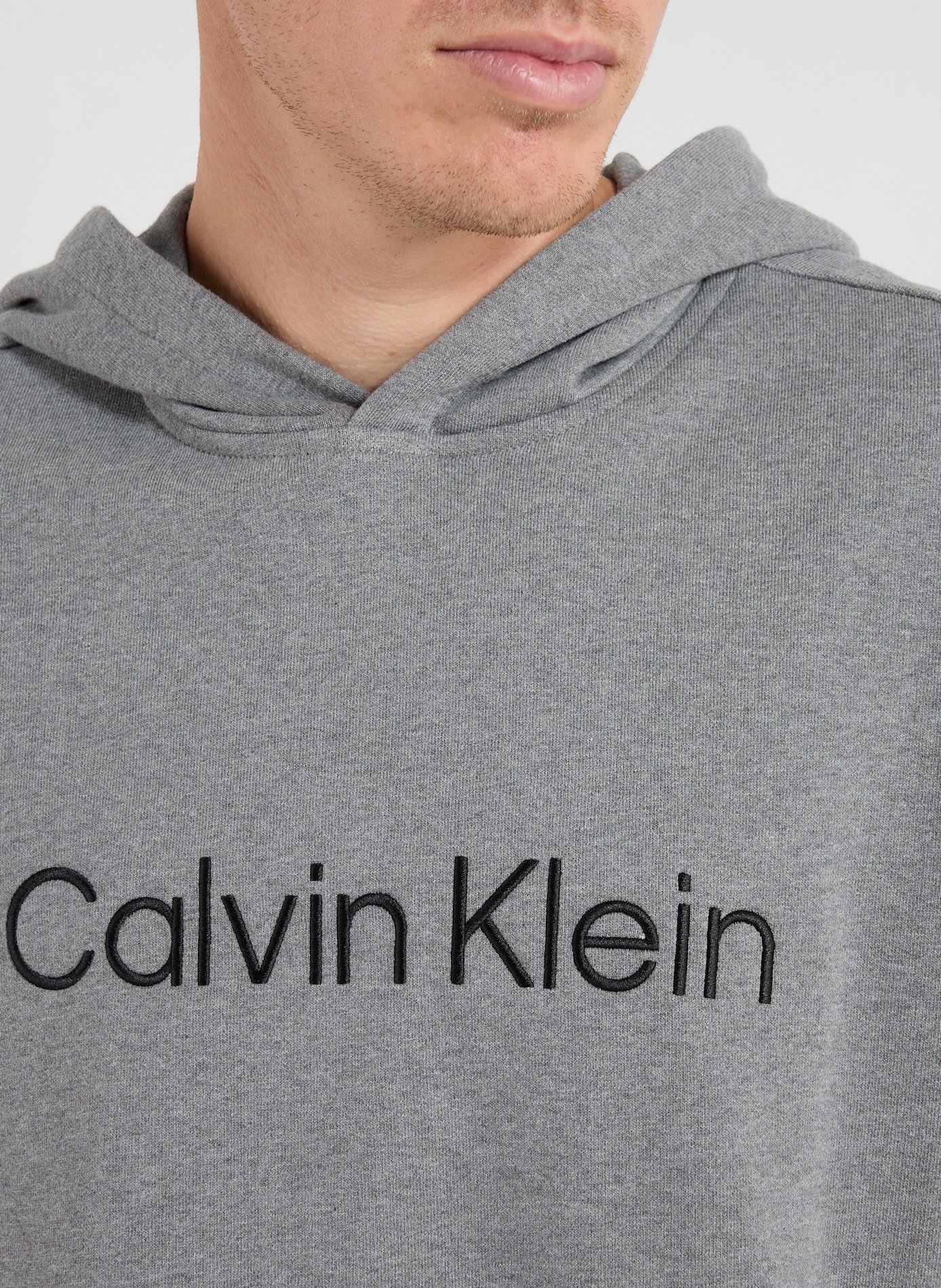 Hoodie en coton CALVIN KLEIN Gris