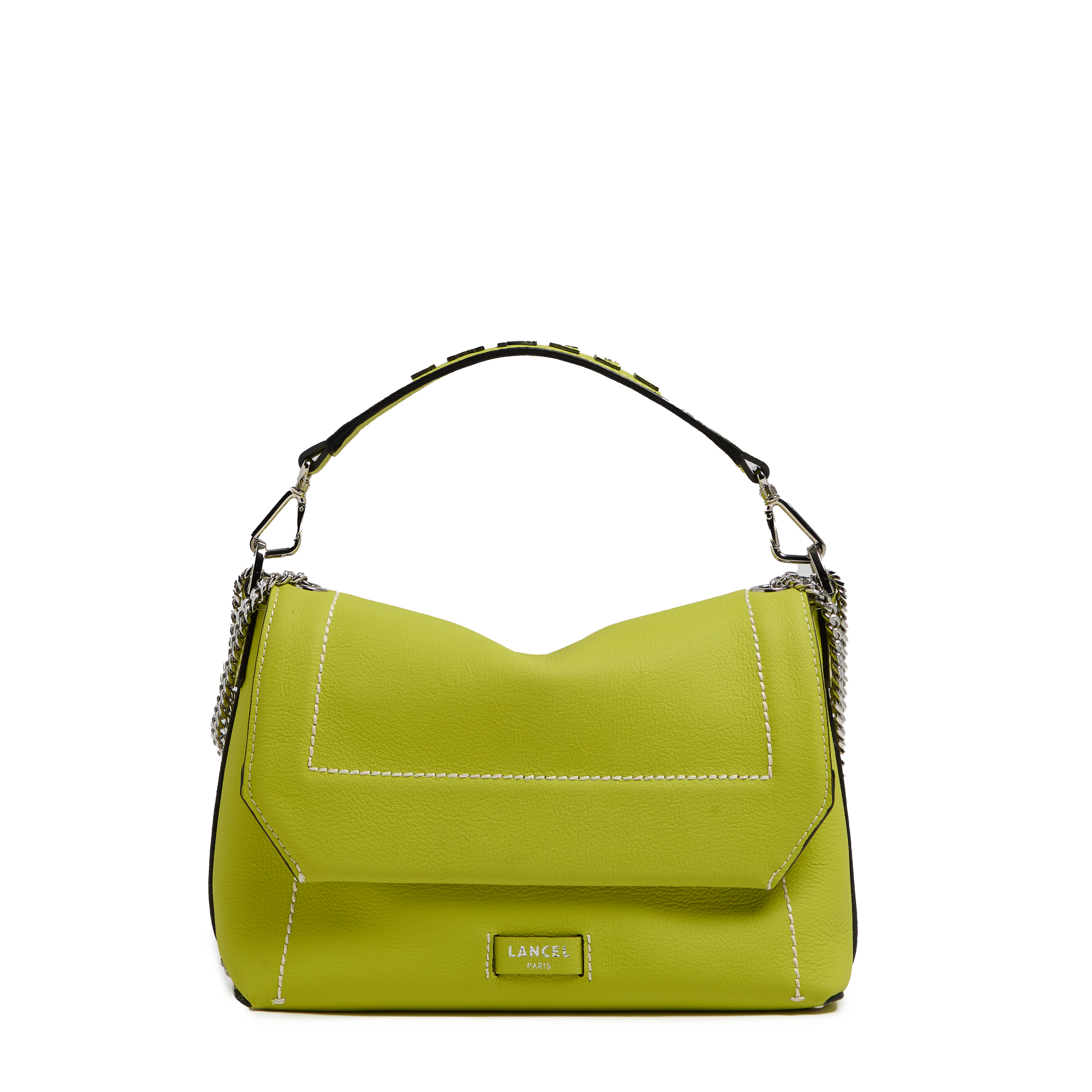 Sac rabat m ninon soft de lancel en cuir LANCEL Vert