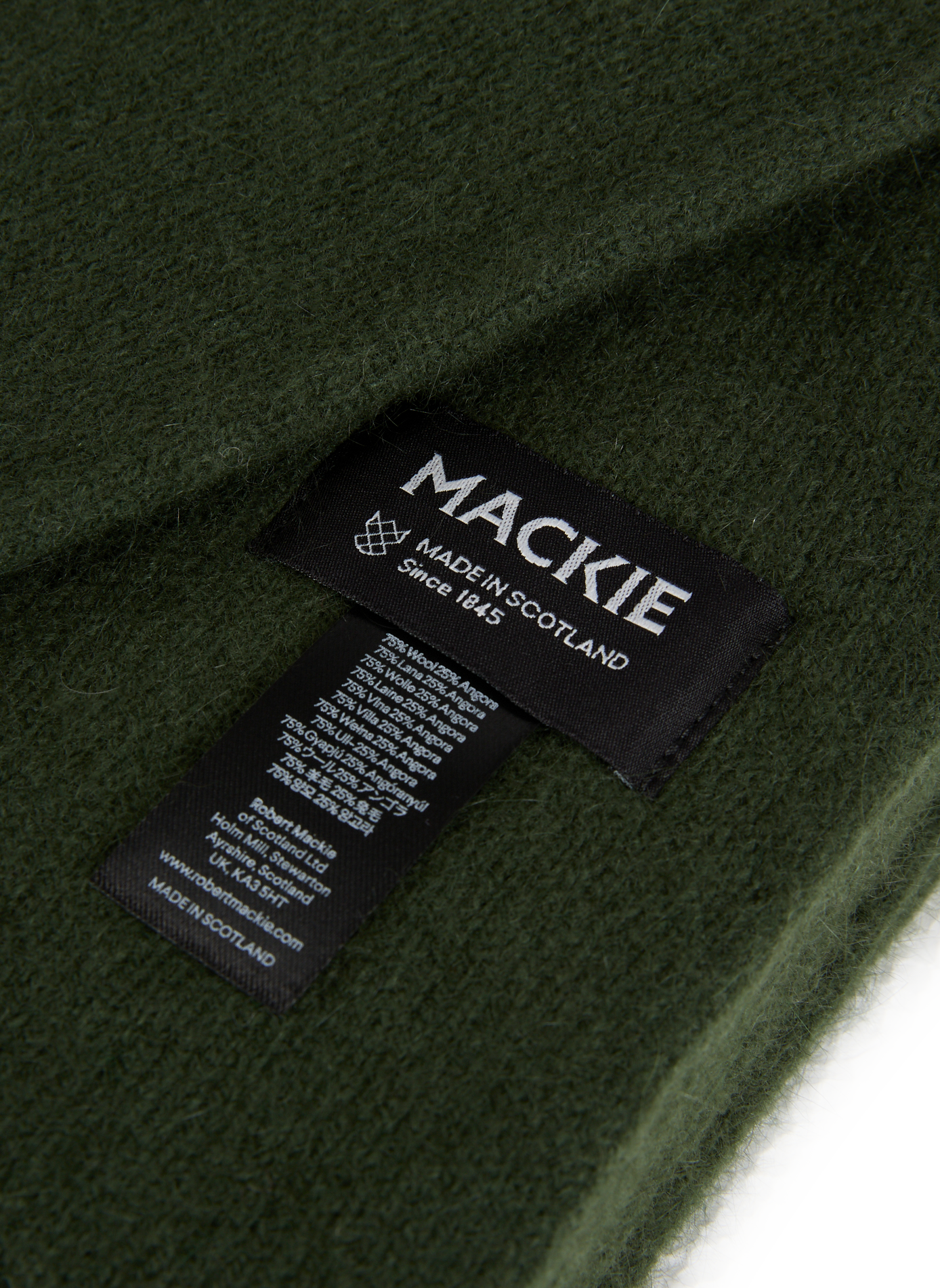 Echarpe en laine et angora MACKIE Kaki