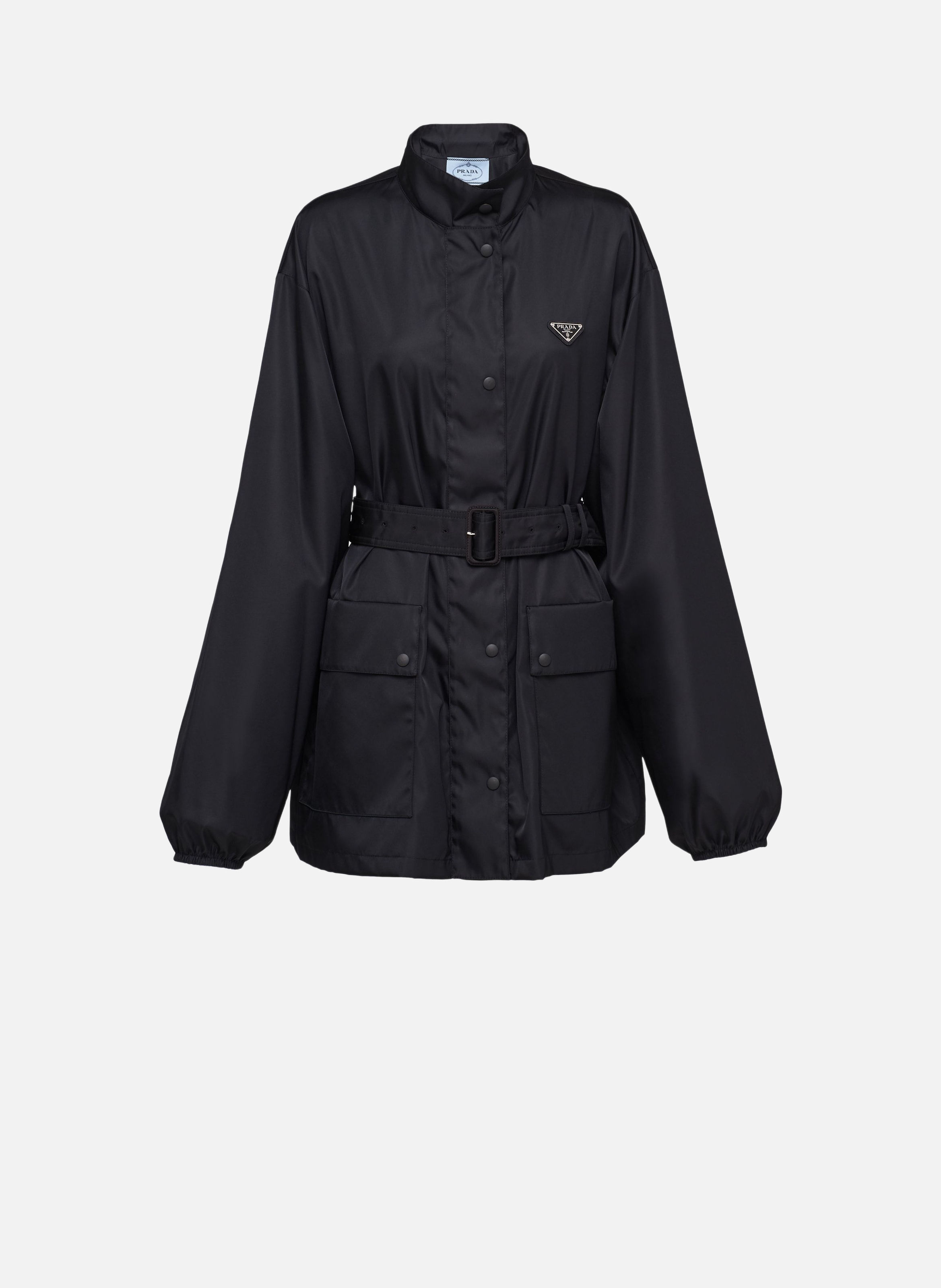Imperméable en re-nylon PRADA Noir