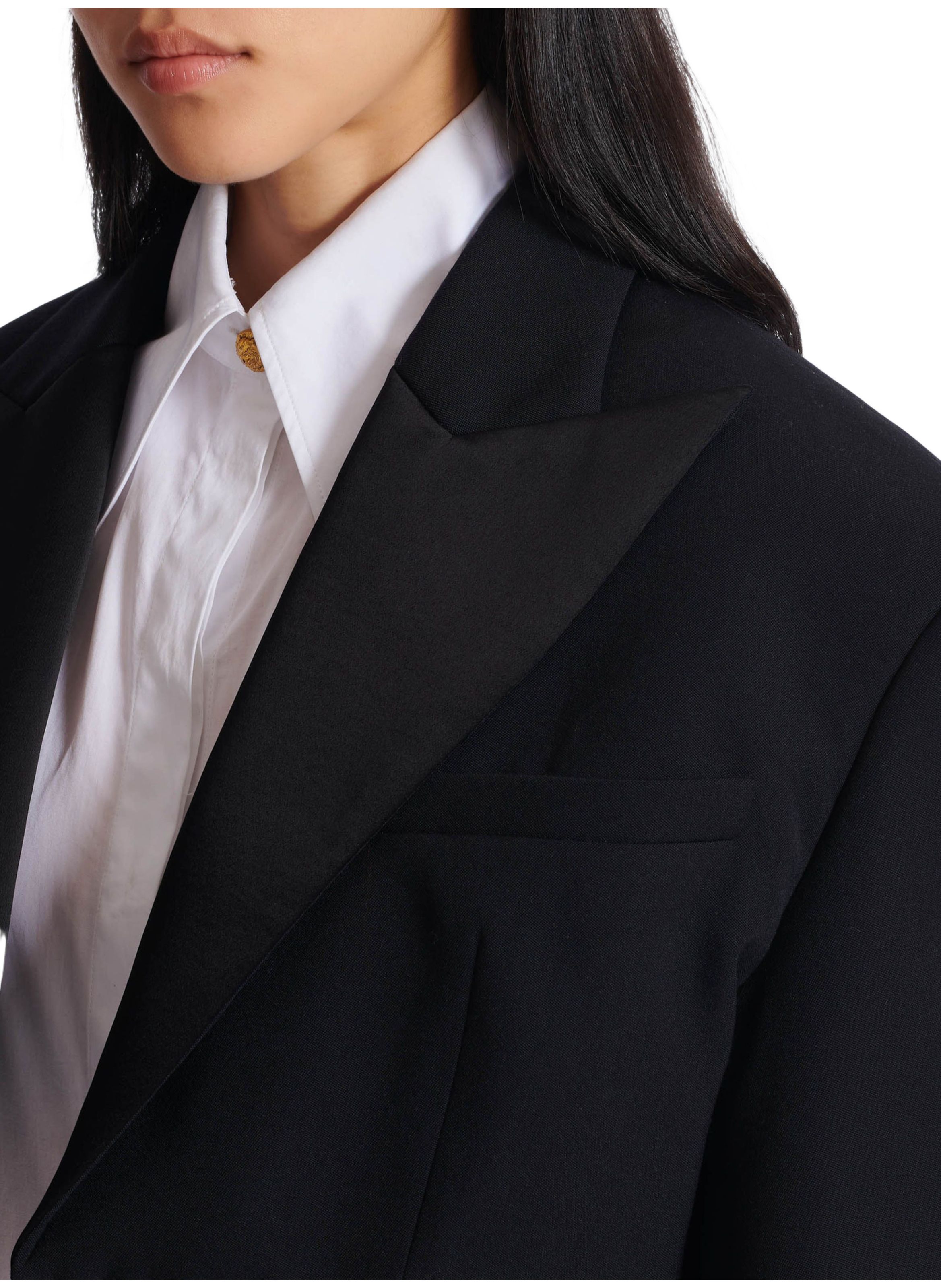 Spencer en grain de poudre BALMAIN Noir