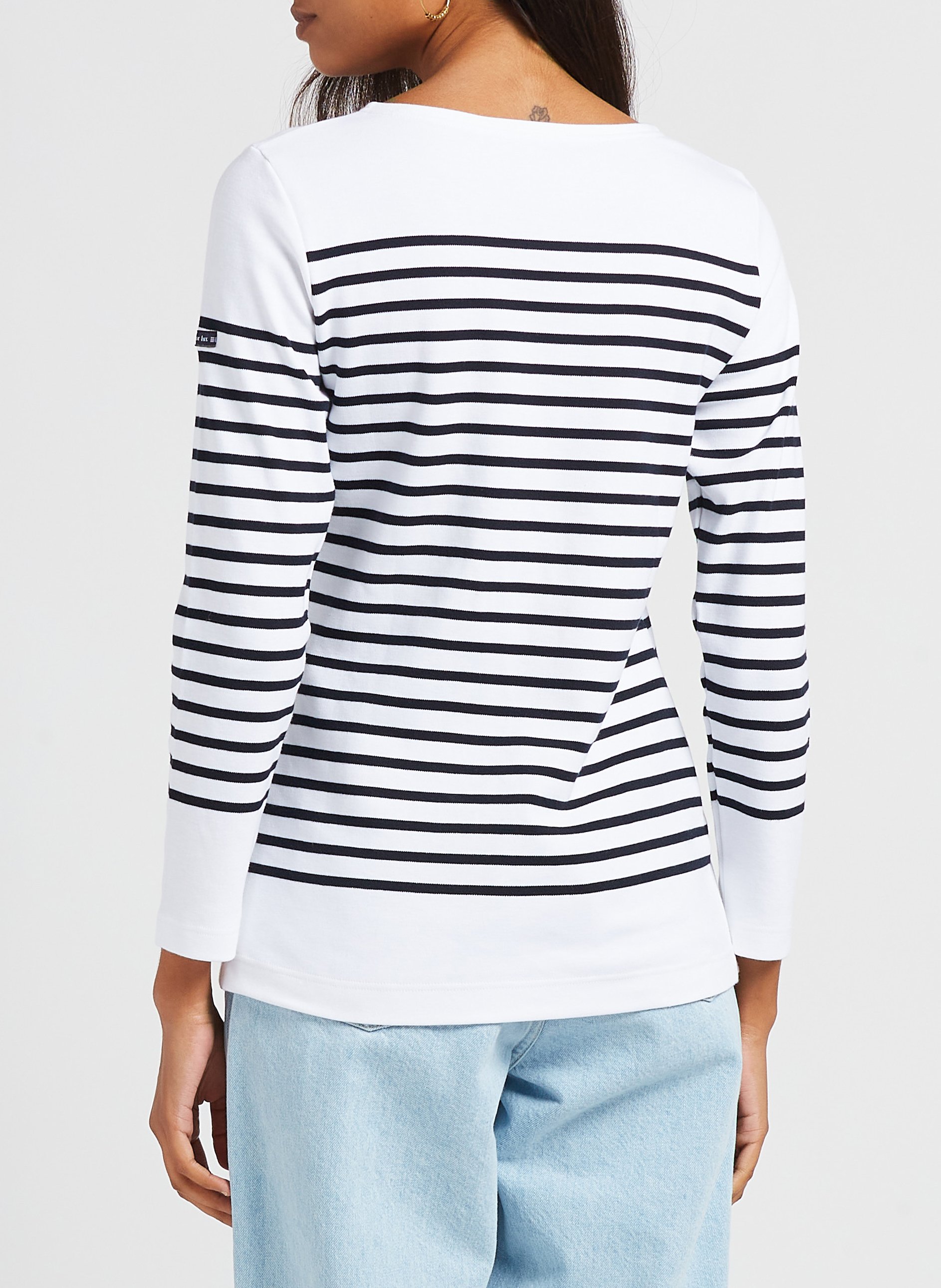 Marinière col bateau en jersey ARMOR-LUX Blanc