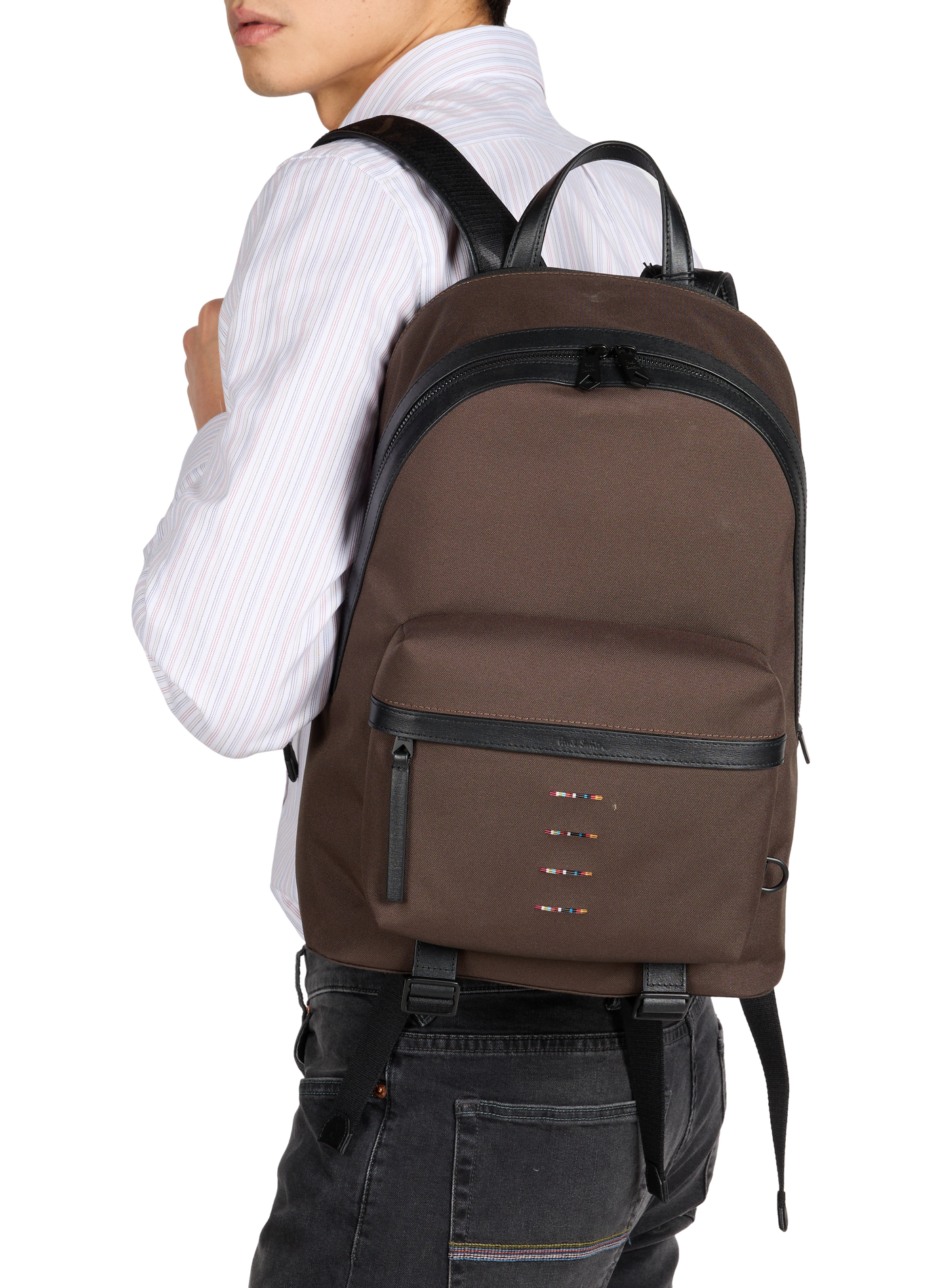 Sac à dos Signature Stripe PAUL SMITH Marron