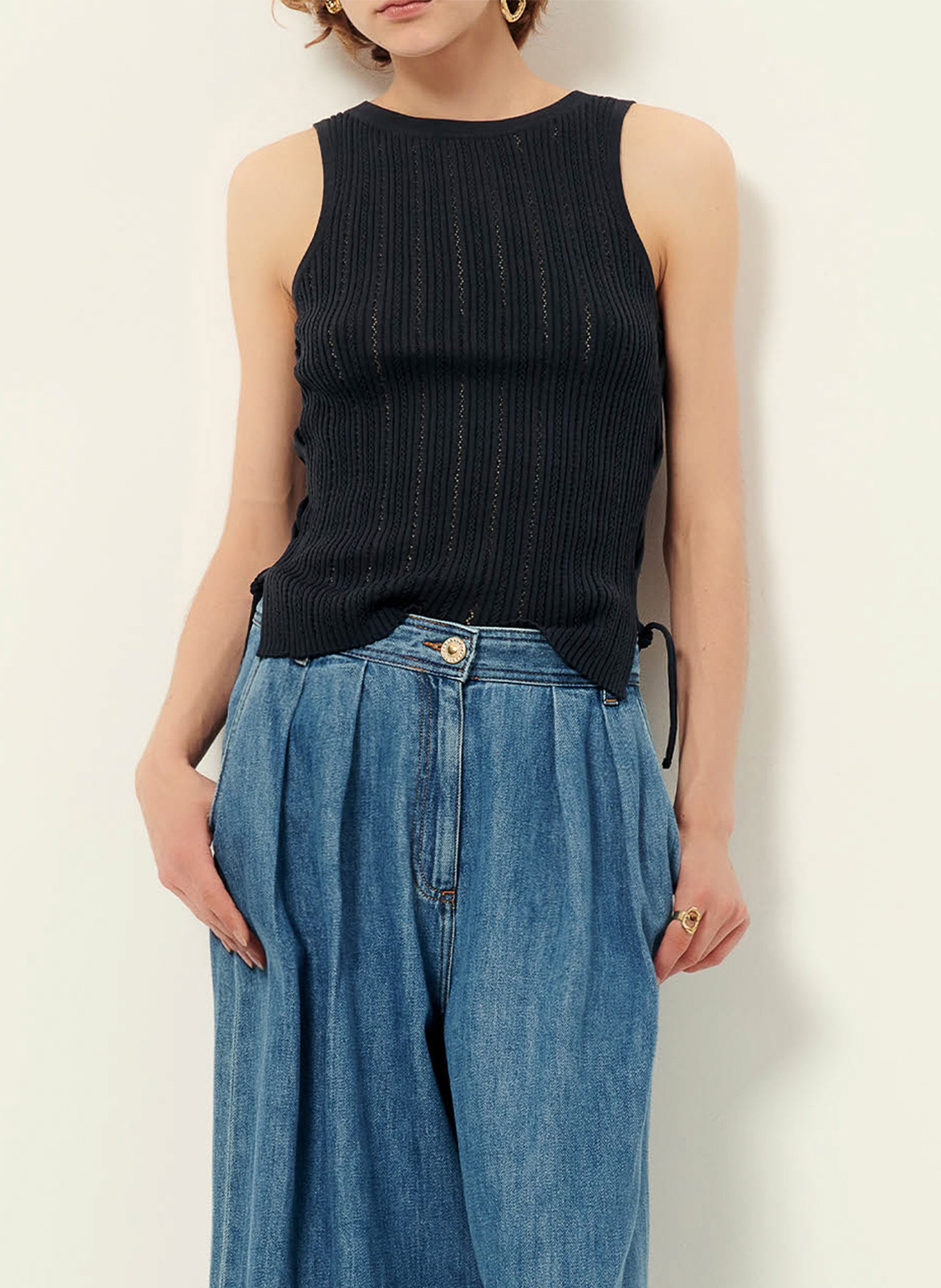 Top col rond ayrson SESSUN Vert