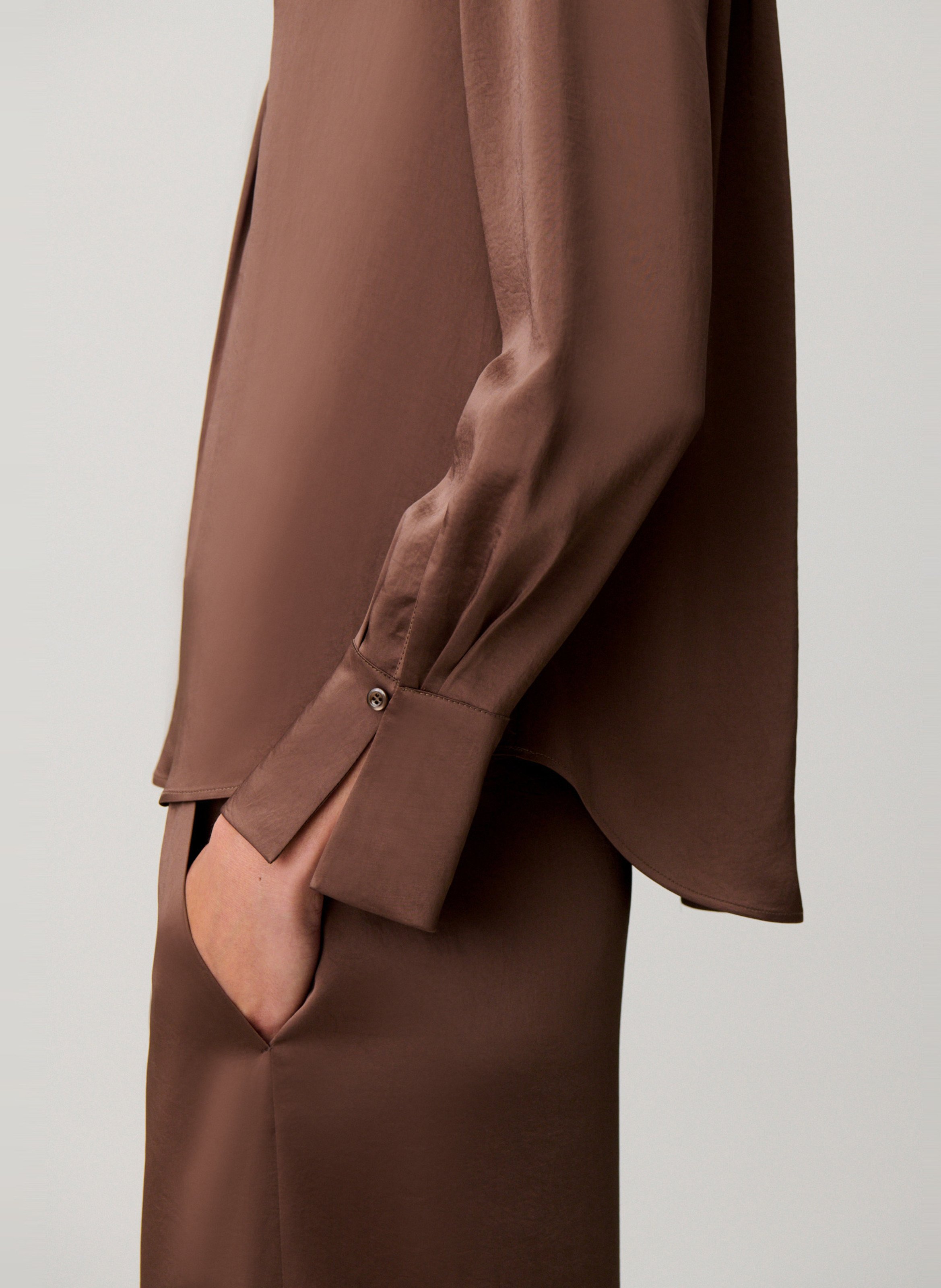 Blouse col classique CLAUDIE PIERLOT Marron