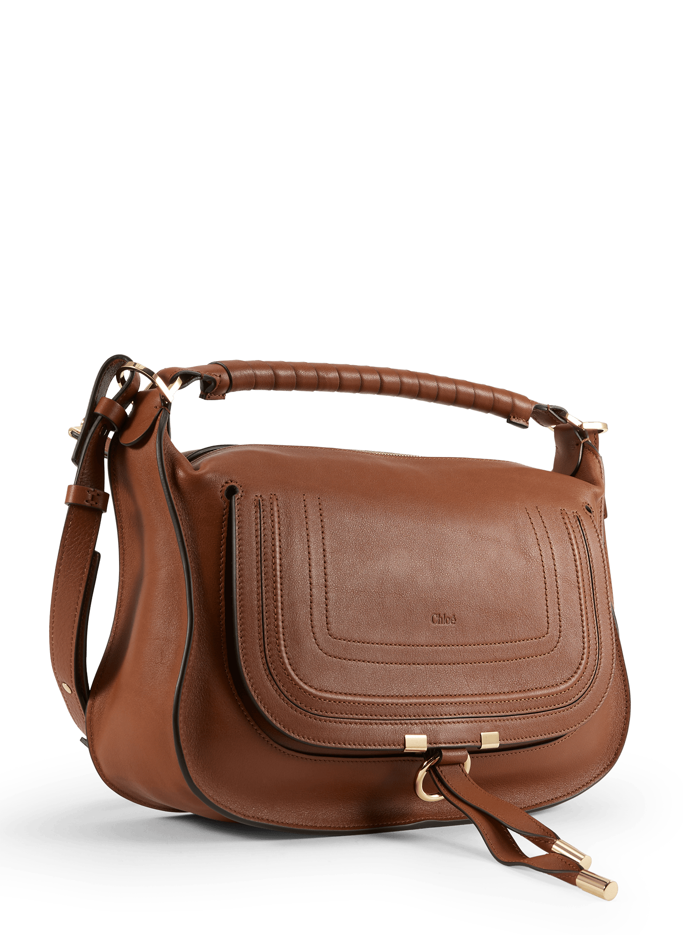 Small Marcie handbag in soft calf leather CHLOÉ Brown