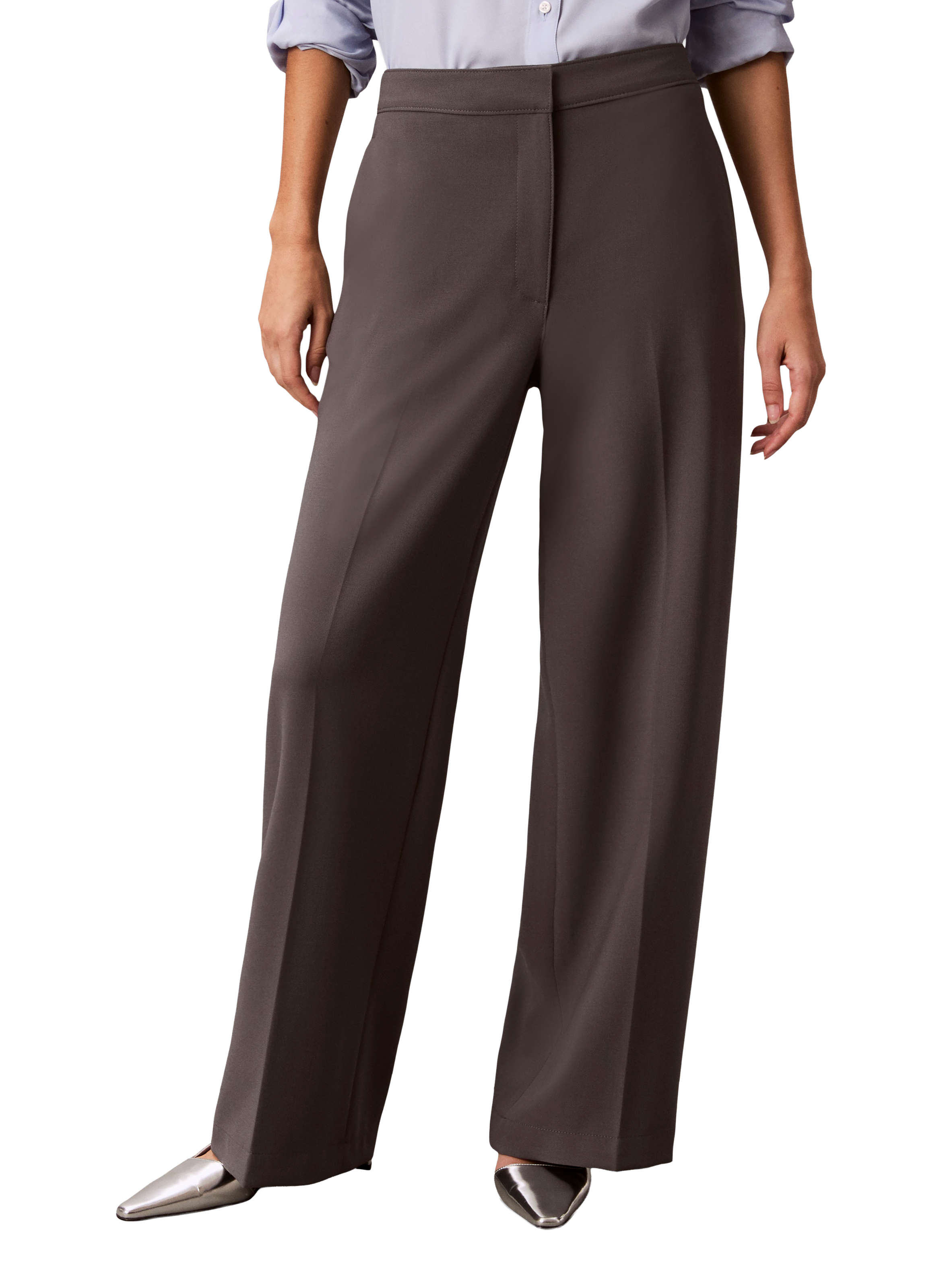 Pantalon large à bande contrastante avec logo CALVIN KLEIN Gris