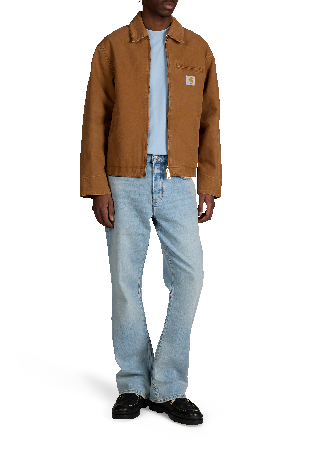 Veste Detroit à col classique en coton CARHARTT WIP Marron