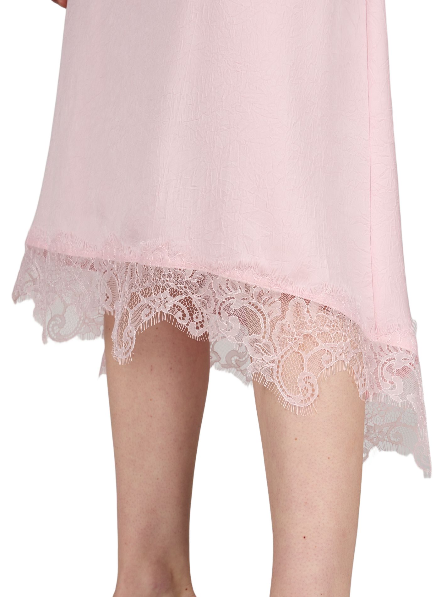 Falda midi con efecto arrugado. BAUM UND PFERDGARTEN Rosa