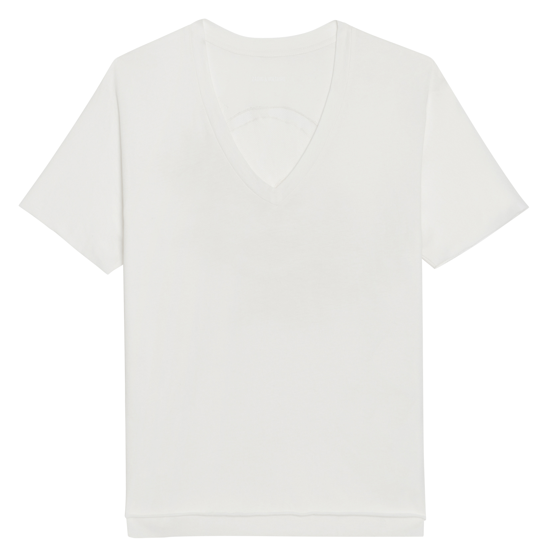 Tee-shirt col v en coton bio tommer ZADIG&VOLTAIRE Blanc