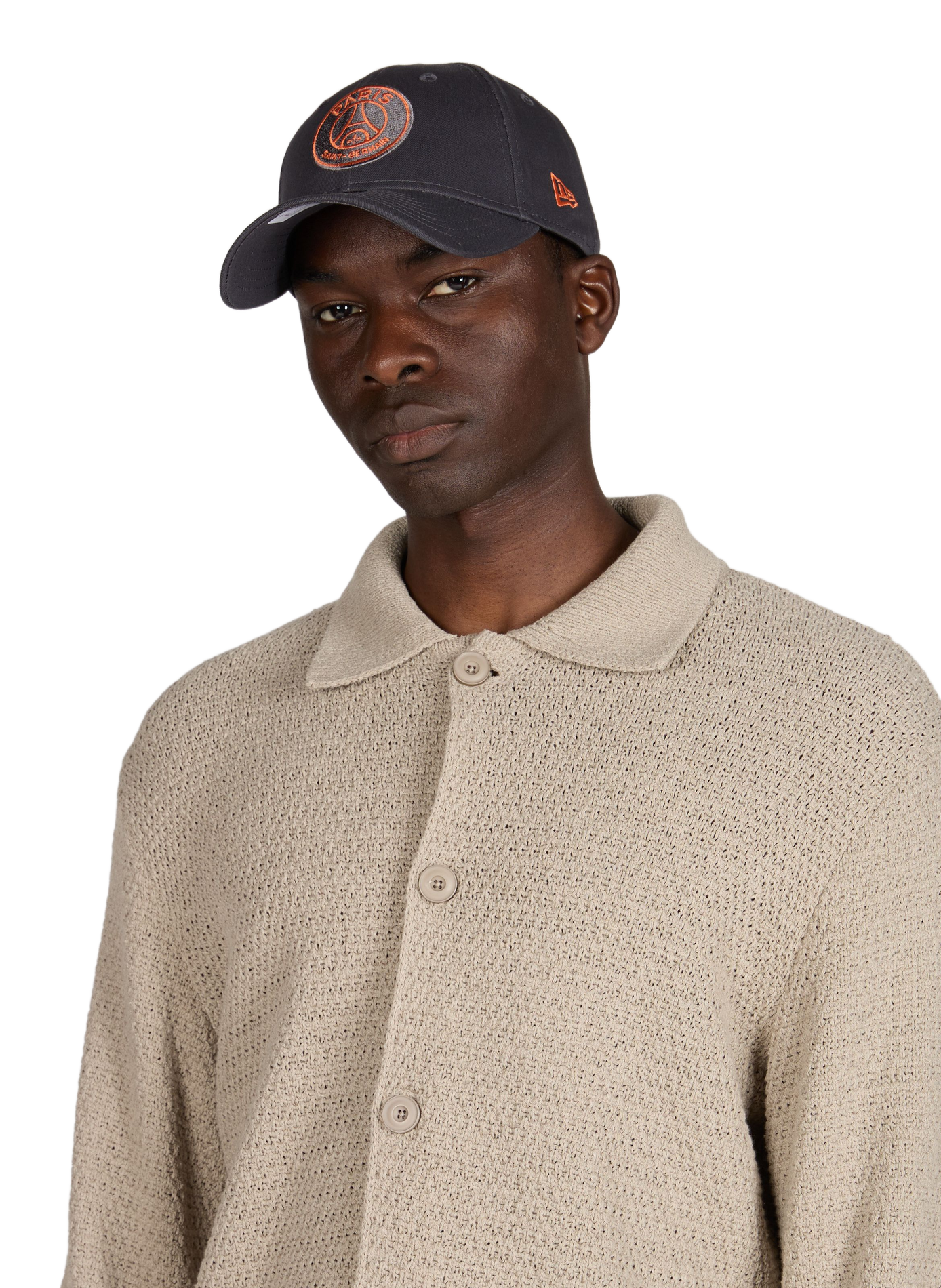Casquette logo Paris Saint-Germain en coton NEW ERA Gris