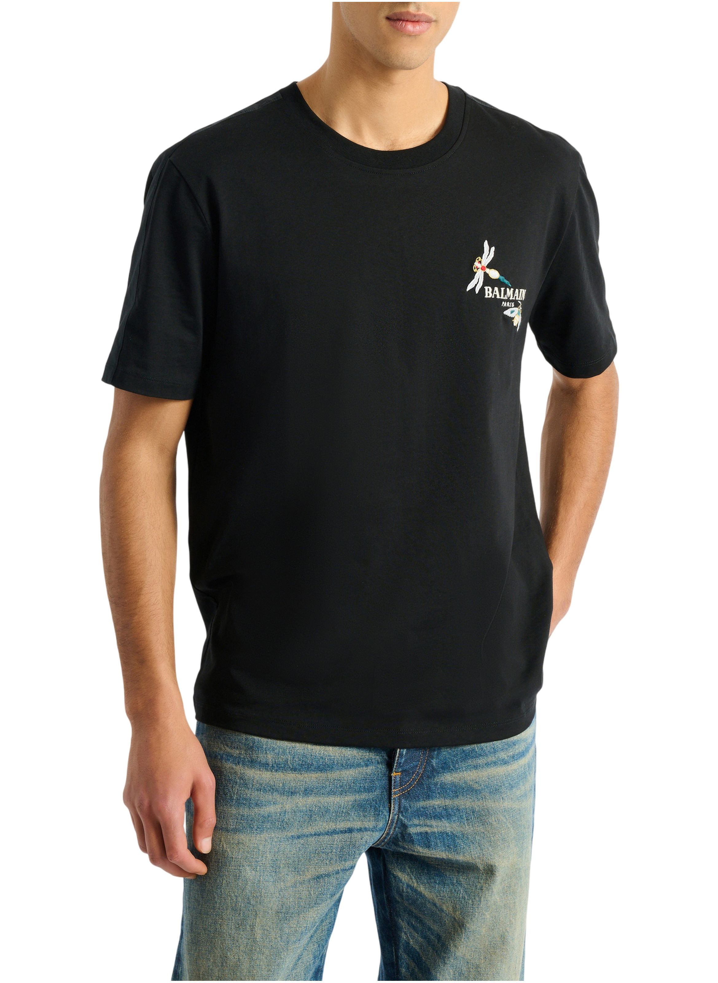T-shirt balmain insect brodé BALMAIN Noir