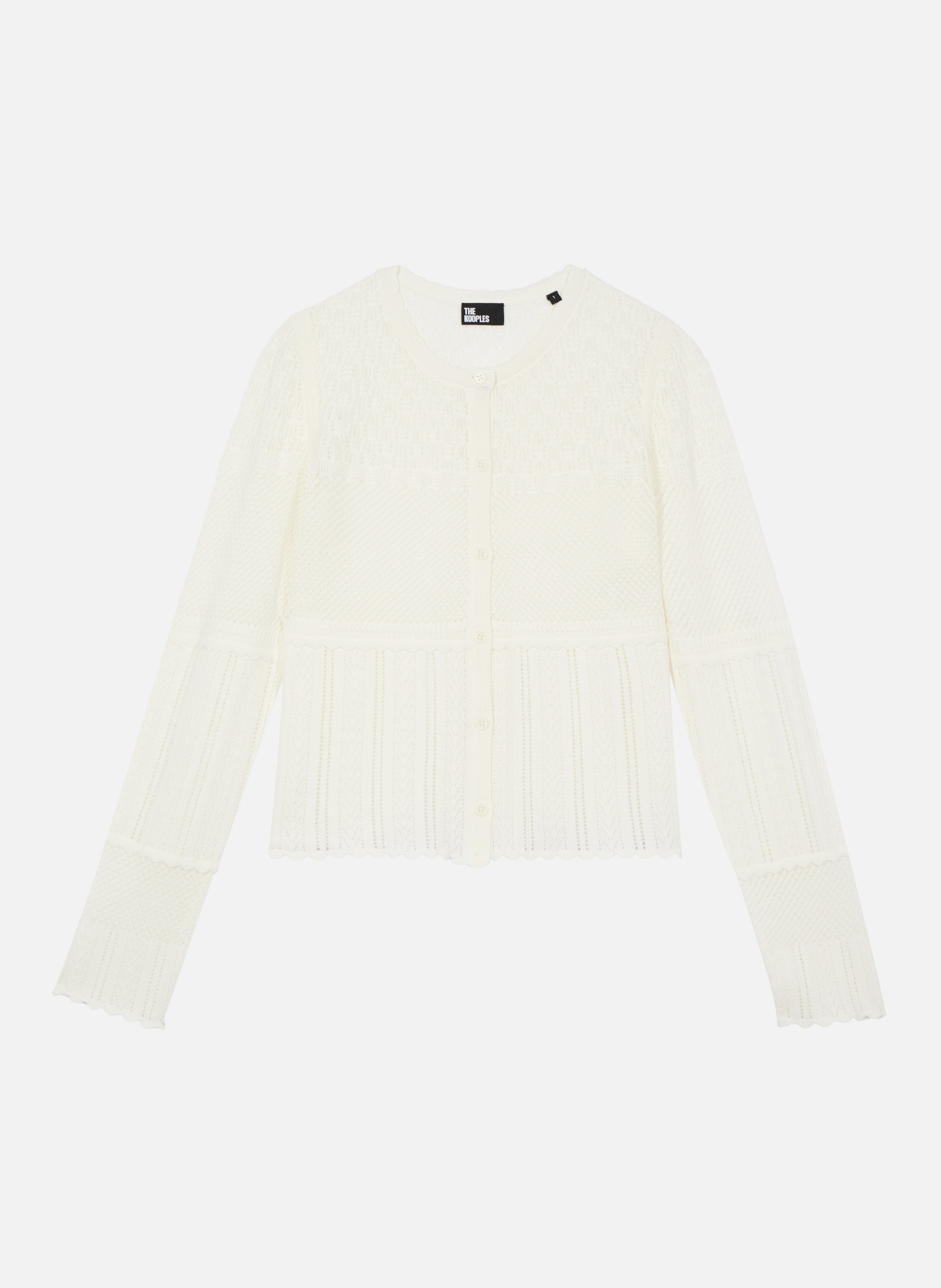 Cardigan en maille ajourée THE KOOPLES Beige