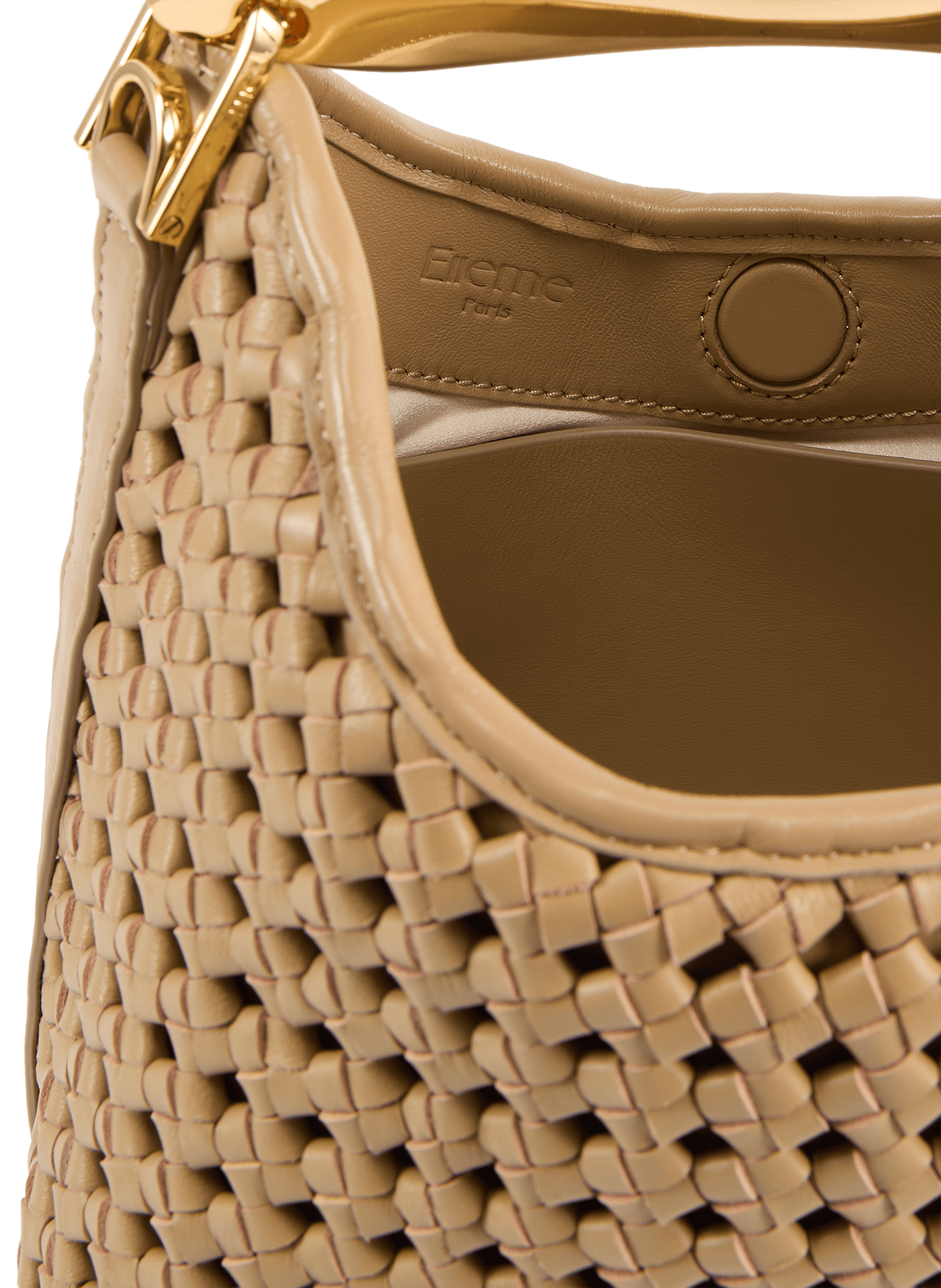 Sac à main Boomerang tressé en cuir | Beige ELLEME Femme