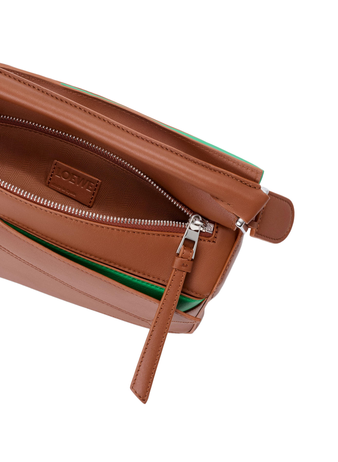 Small Puzzle Bag in classic calf leather with overlays LOEWE Brown
