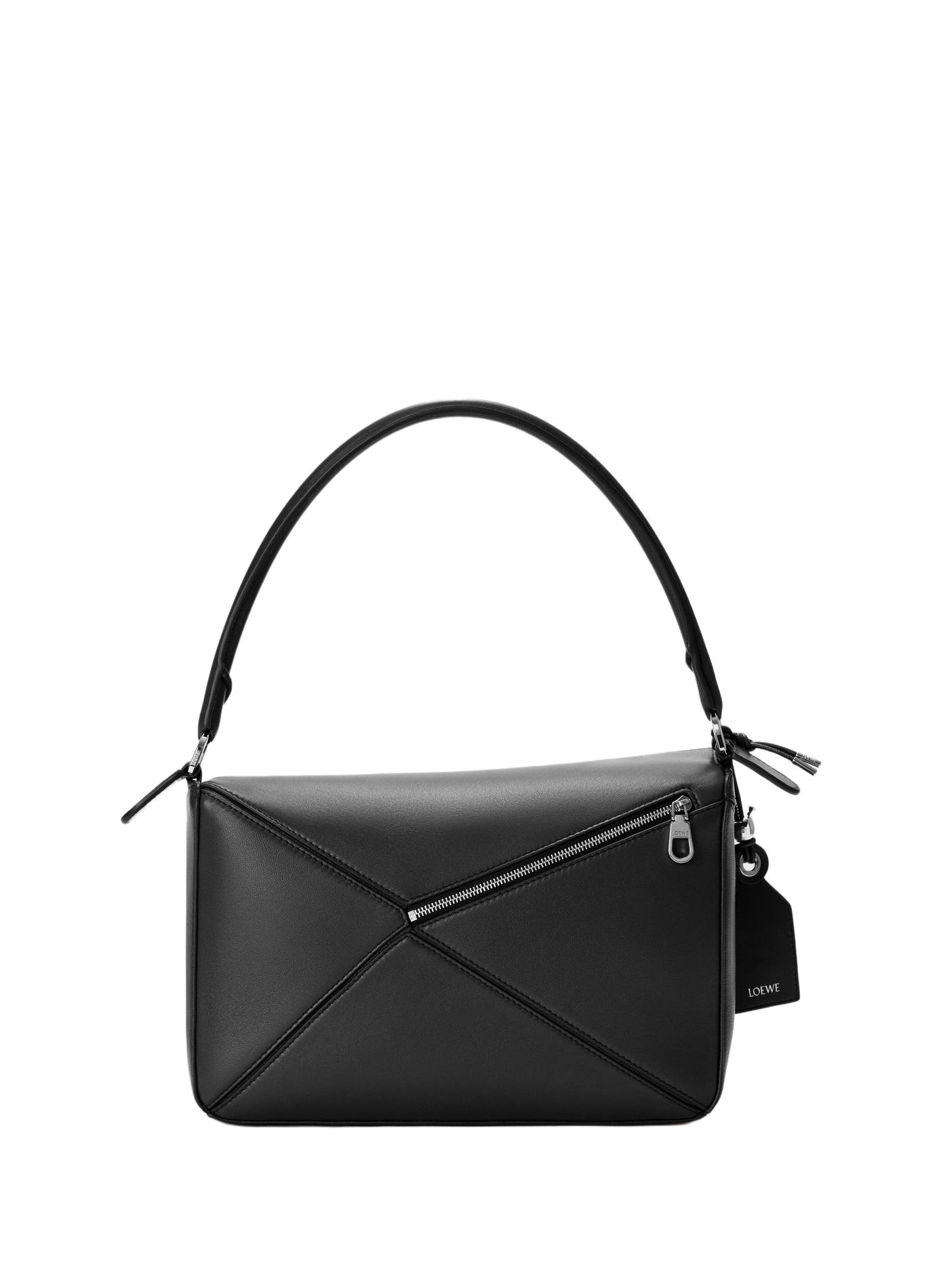 Medium Featherlight Puzzle Bag in Nappa Lambskin Leather LOEWE Black