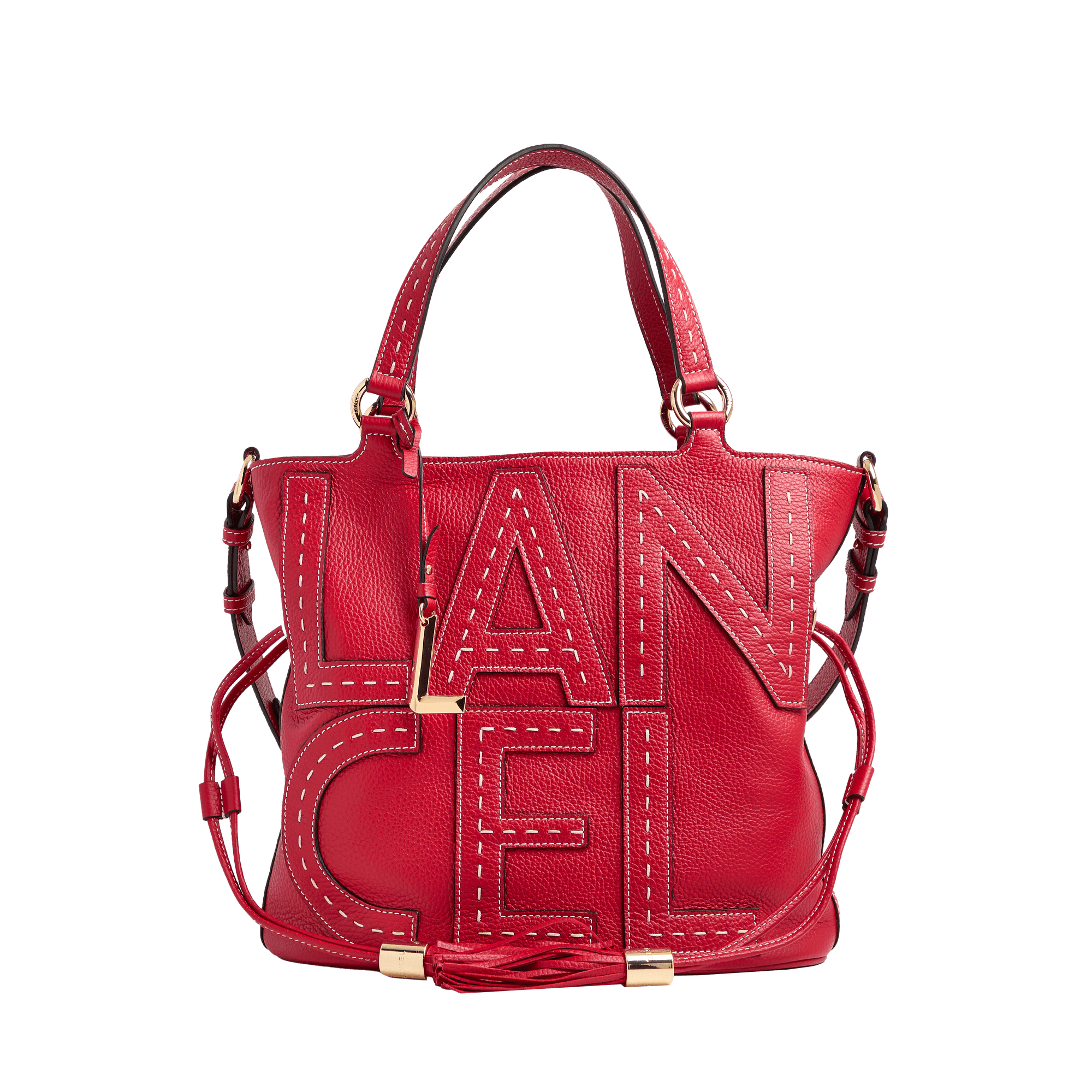 Handtas eerste flirt capsule 150 jaar in kalfsleer LANCEL Rood