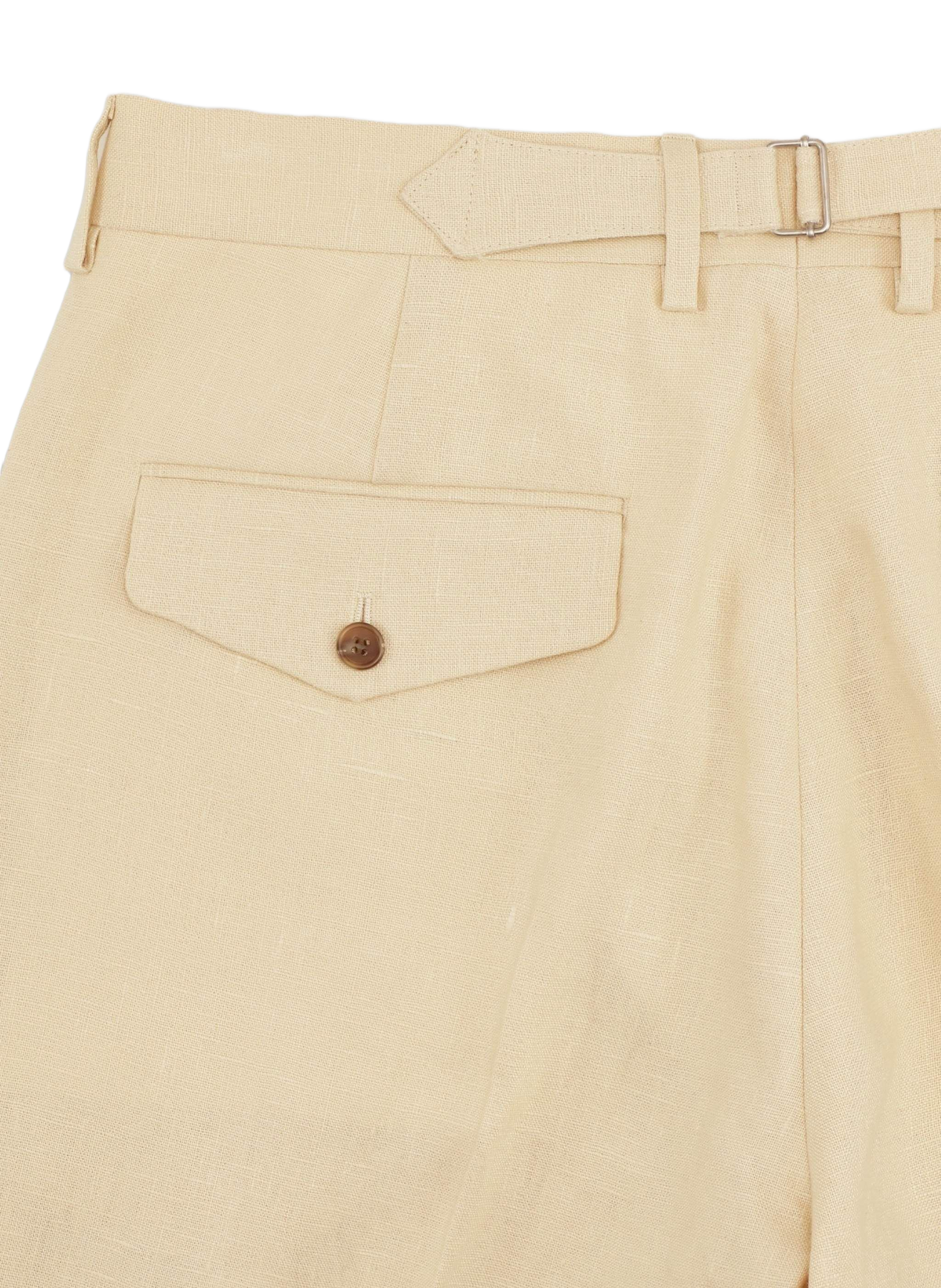 Wide-leg pants with pleats and adjustable waist in linen NN.07 Beige