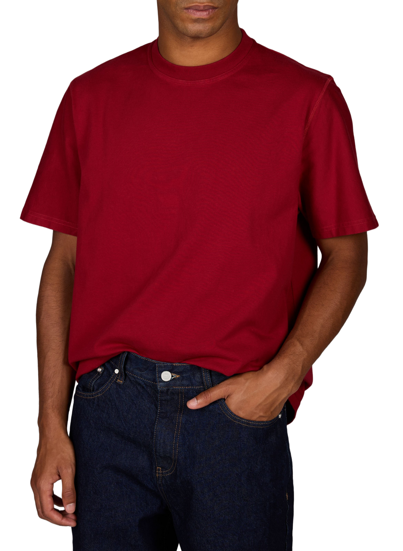 Round neck straight fit cotton T-shirt with screen printing ARTE ANTWERP Red