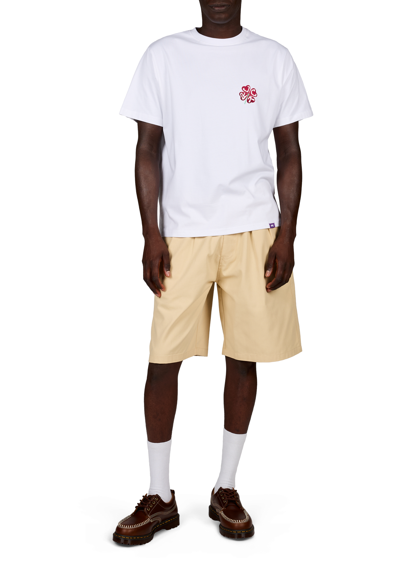 T-shirt droit en coton JACKER. Blanc