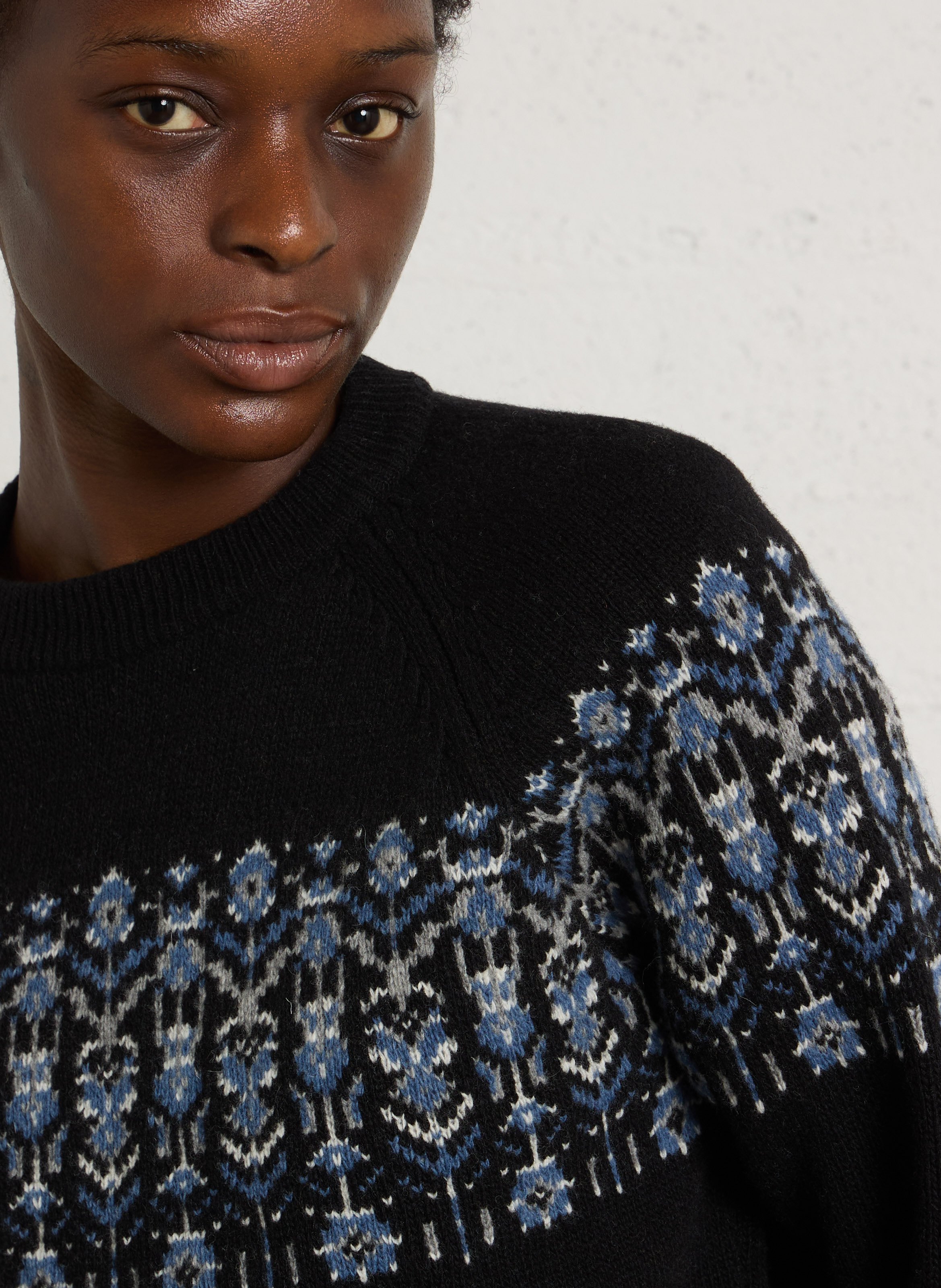 Pull col rond en laine mélangée heritage ARMOR-LUX Noir