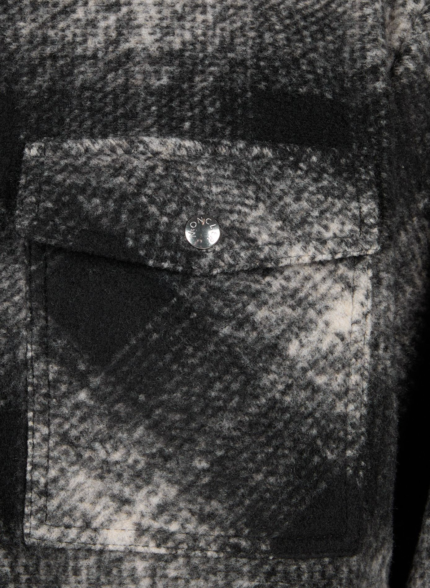 Gerade geschnittene Karojacke MONCLER Schwarz