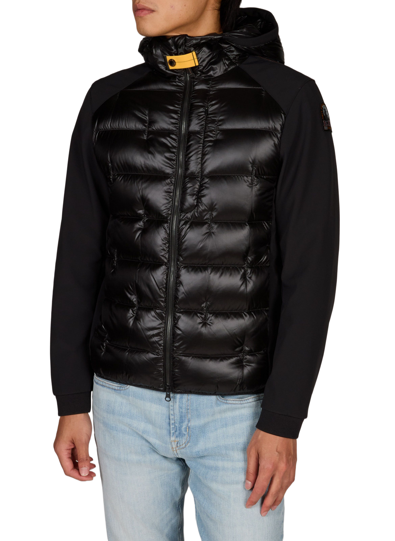 Hooded straight-fit padded jacket PARAJUMPERS Black