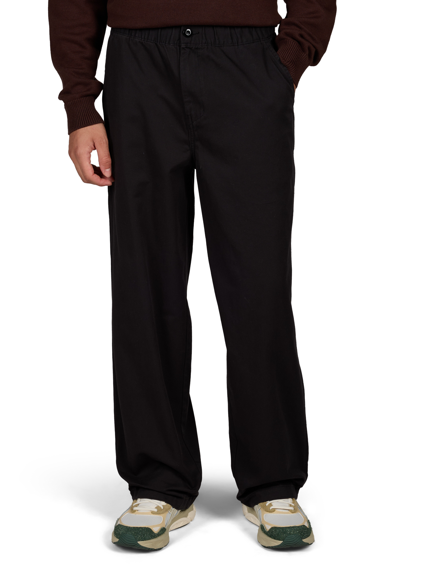 Pantalon droit à taille élastique en coton DICKIES Noir