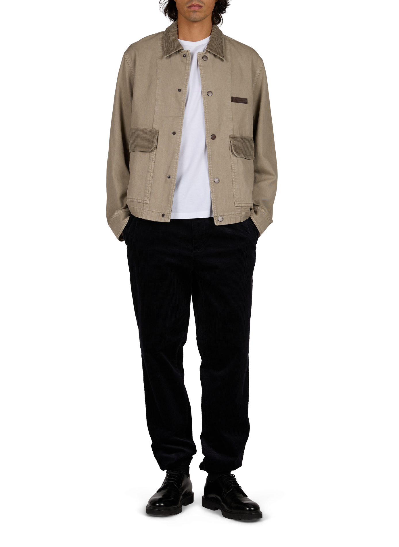 Oversized katoenen jas ARMANI EXCHANGE Beige