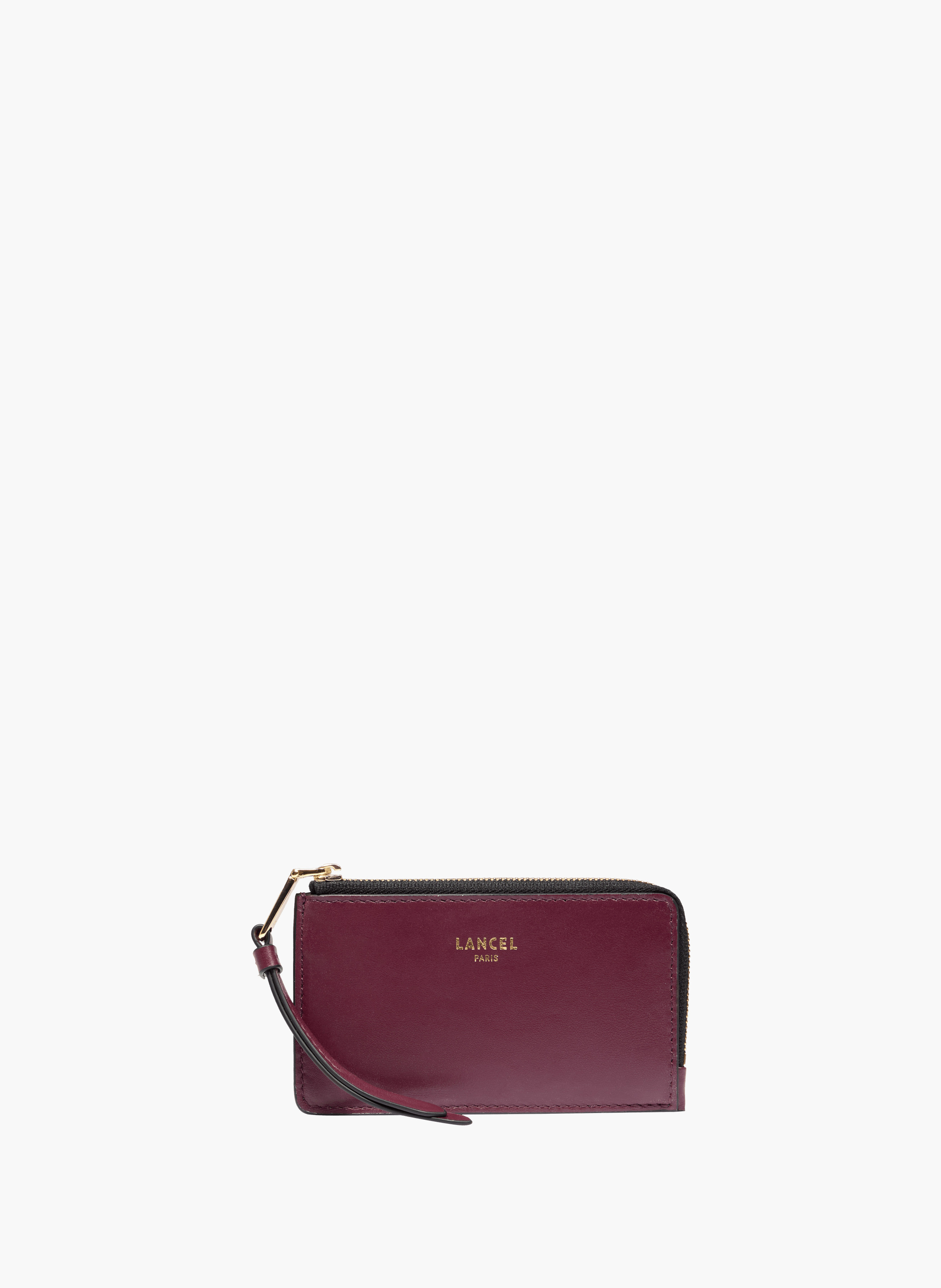 Porte-cartes zippé origami de lancel en cuir LANCEL Violet