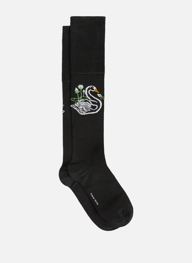 Calf-length socks with swan design SIMONE ROCHA