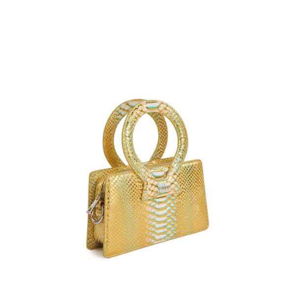 Sac à main texturé et métallisé