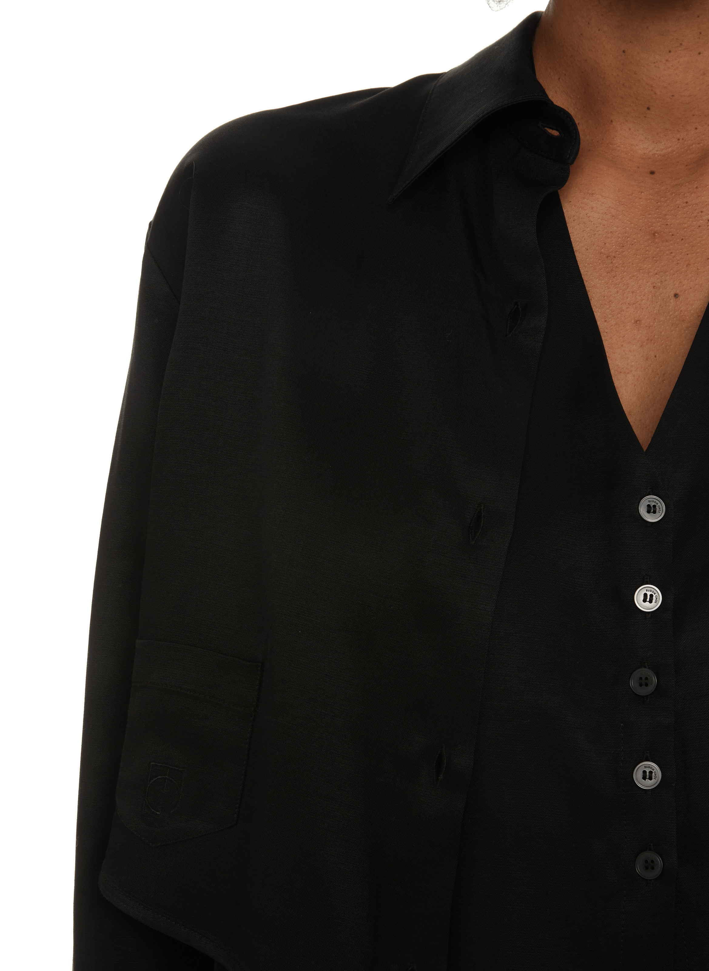 Satin shirt EUDON CHOI Black